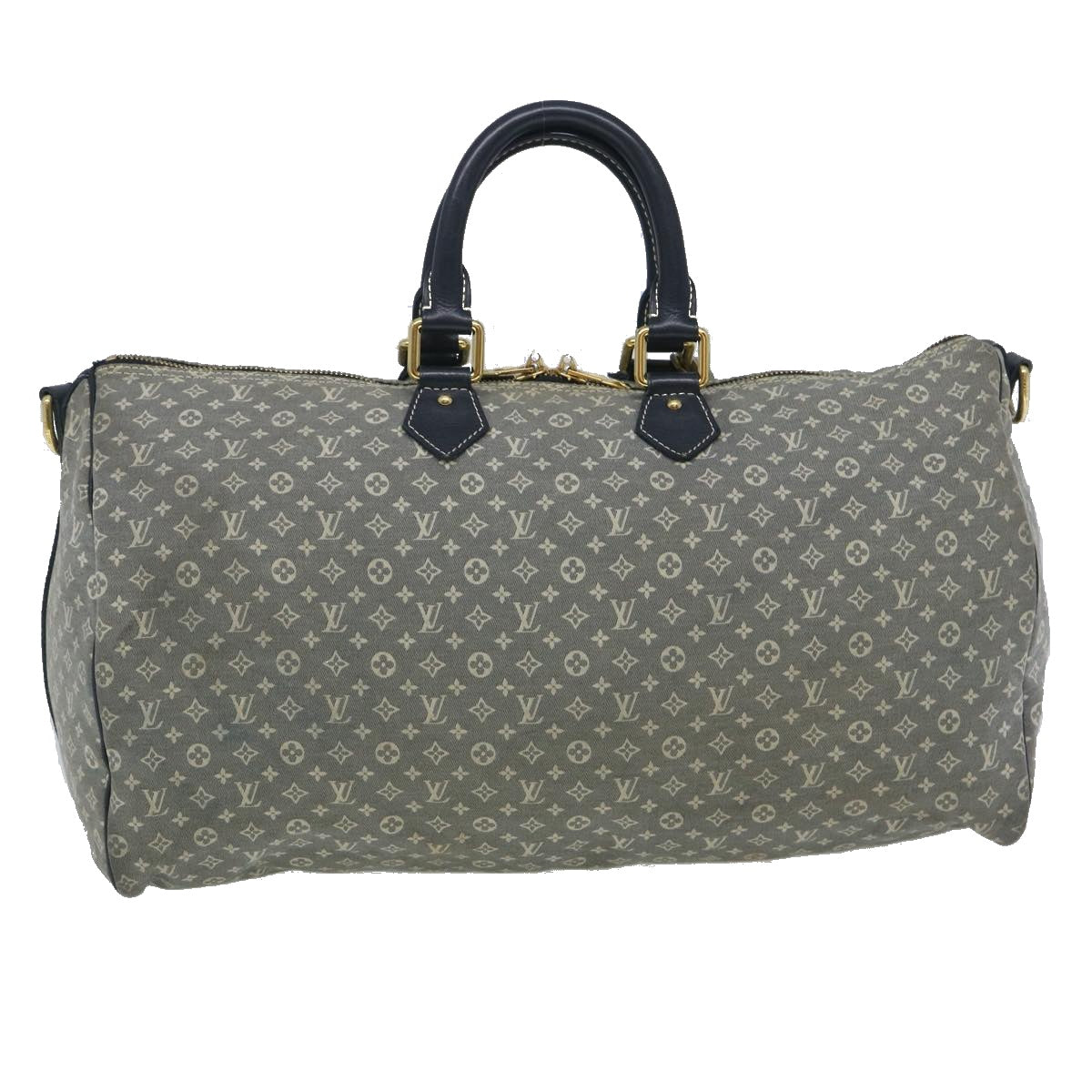 LOUIS VUITTON Monogram Idylle Speedy Voyage Boston Bag Navy M56706 LV Auth 29508