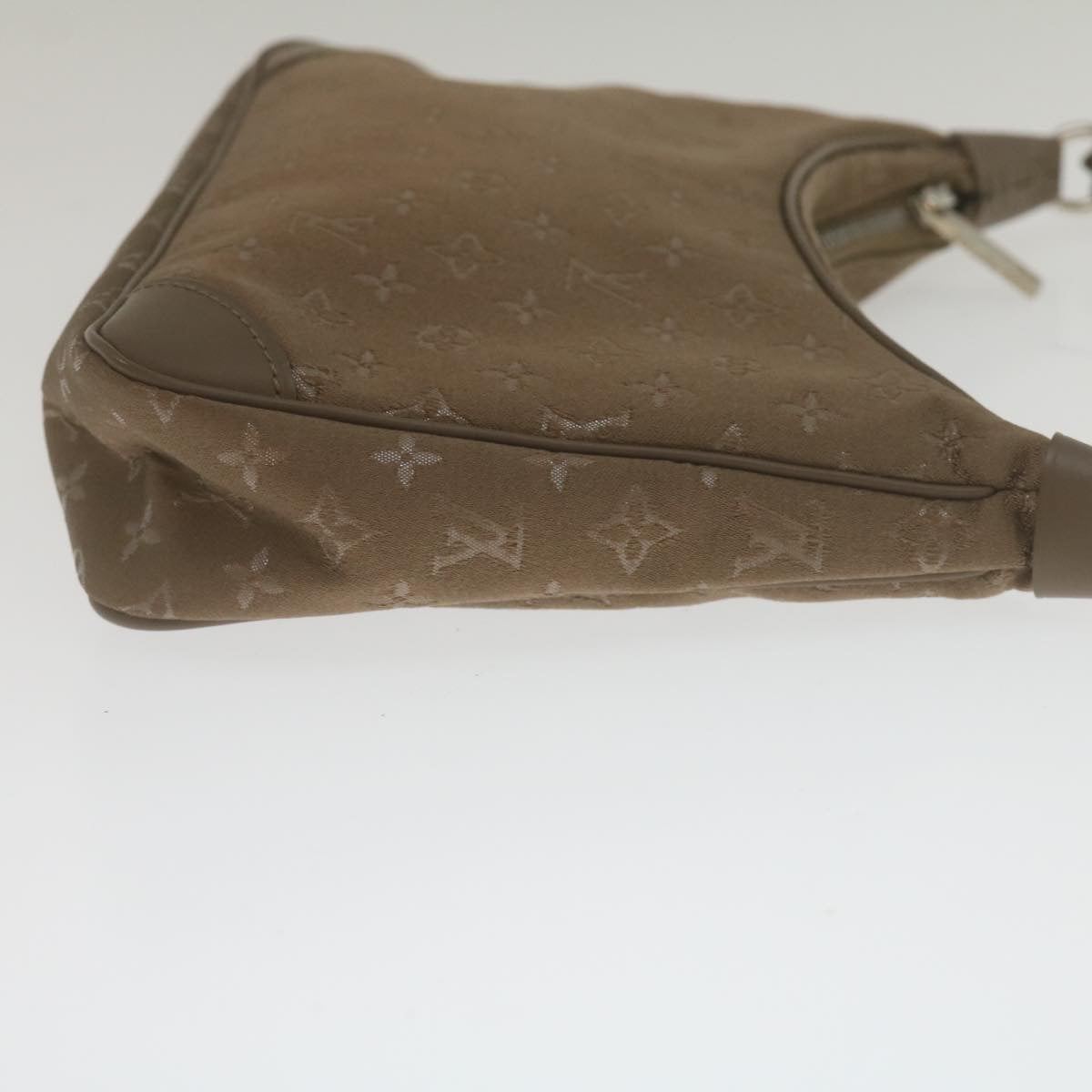 LOUIS VUITTON Monogram Satin Little Boulogne Shoulder Bag Beige M92143 LV 29513A