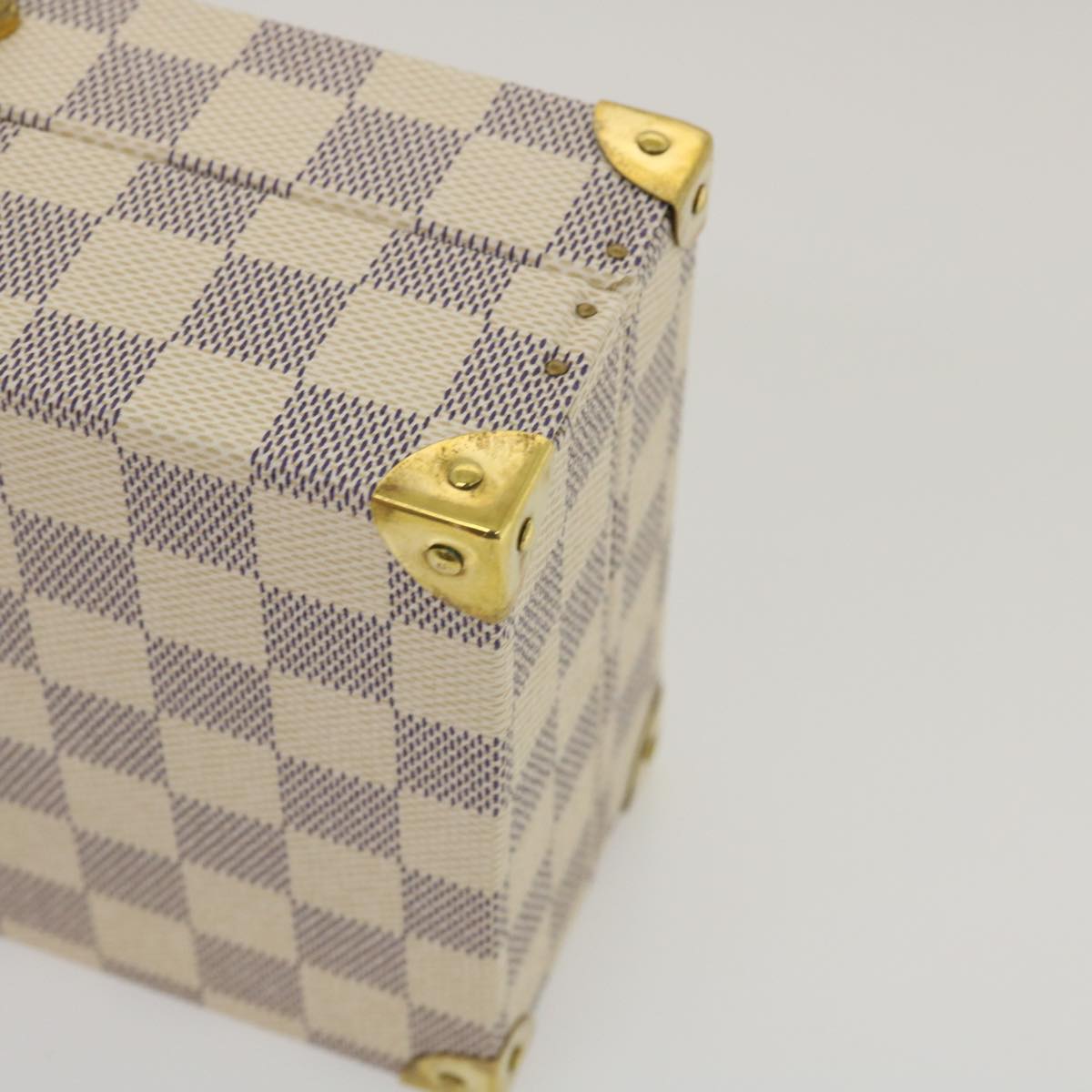 LOUIS VUITTON Damier Azur Coffret Polyvalent Jewelry Box SPO N33618 Auth 29521SV