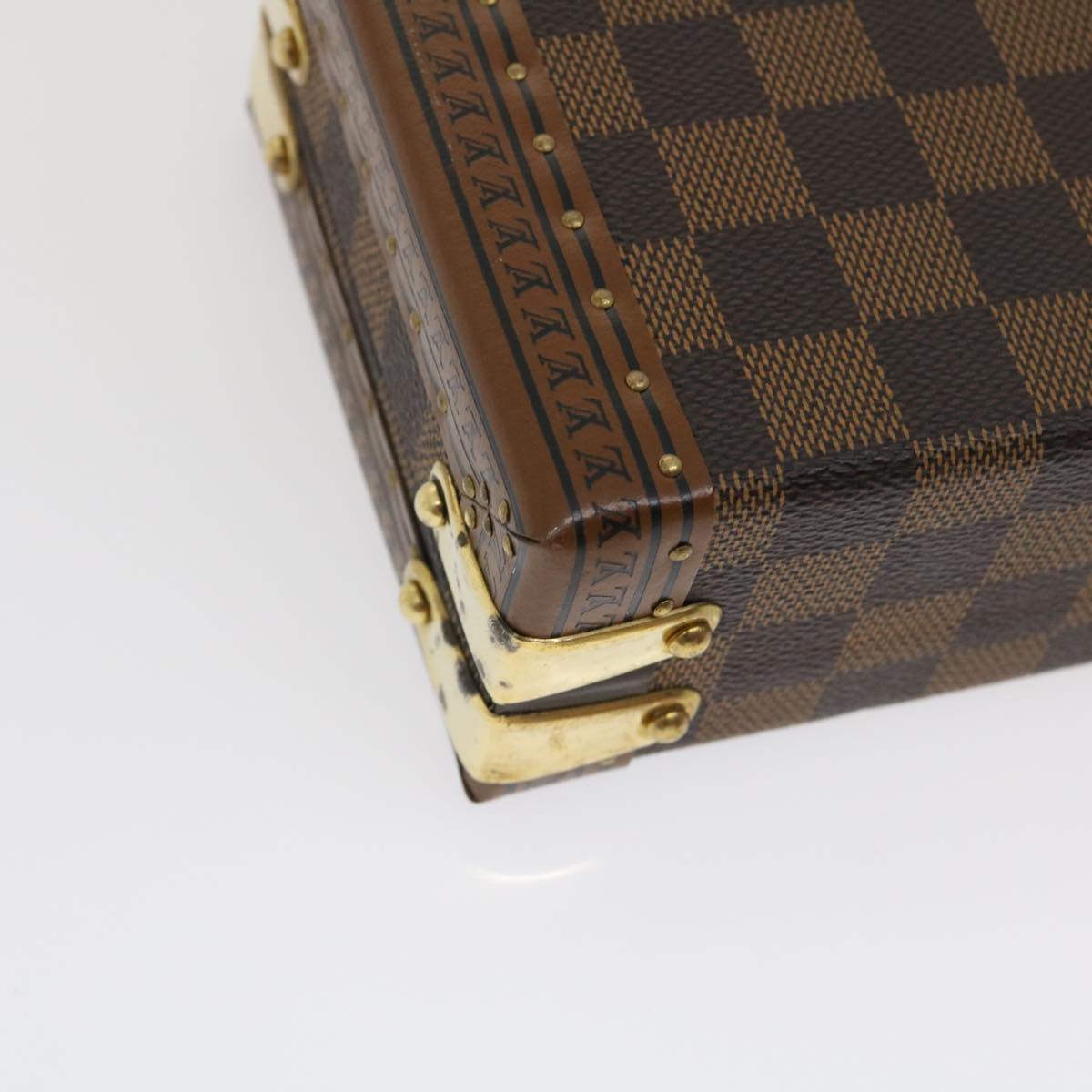 LOUIS VUITTON Damier Ebene Domino 28 Trunk LV Auth 29522A