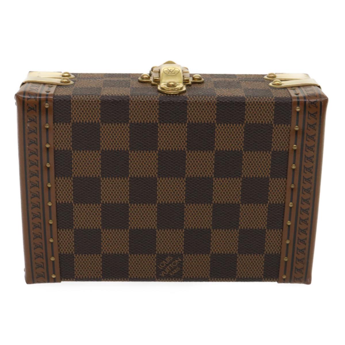 LOUIS VUITTON Damier Ebene Domino 28 Trunk LV Auth 29522A