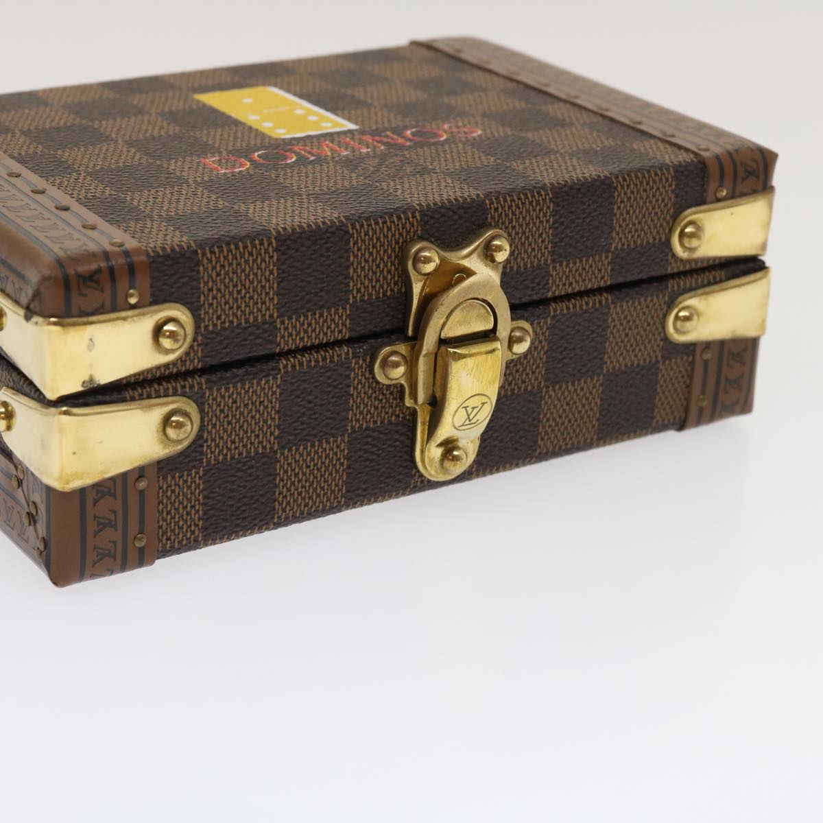 LOUIS VUITTON Damier Ebene Domino 28 Trunk LV Auth 29522A