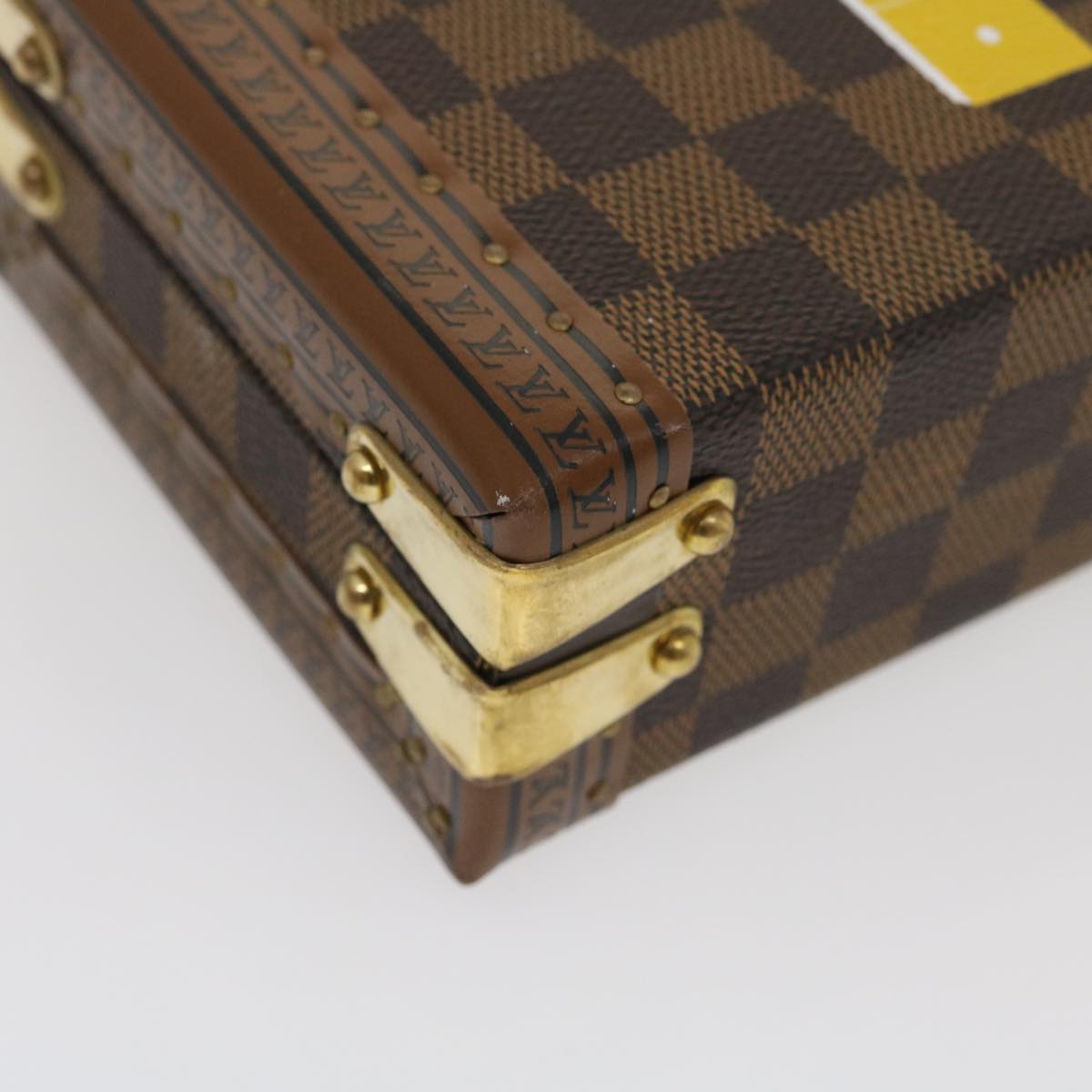 LOUIS VUITTON Damier Ebene Domino 28 Trunk LV Auth 29522A