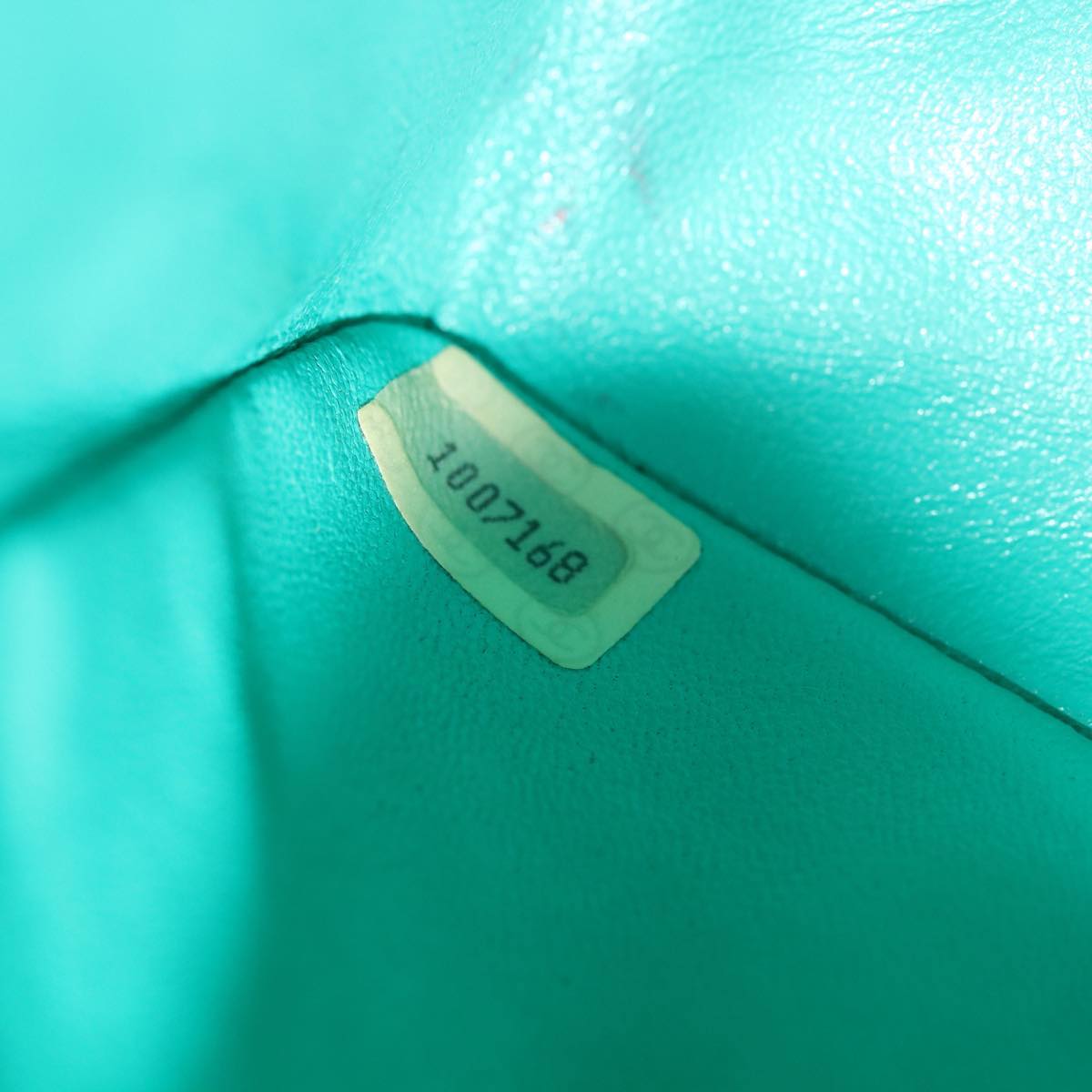 CHANEL Mini Matelasse 17 Flap Chain Bag Lamb Skin Light Blue CC Auth 29527A