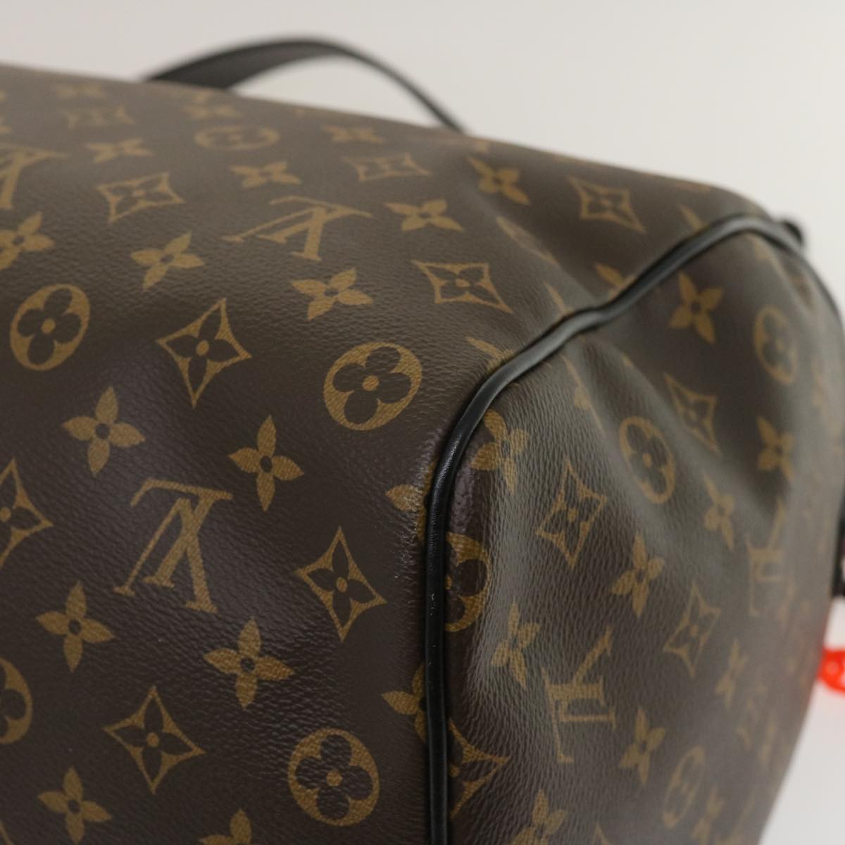 LOUIS VUITTON Monogram Virgil Abloh Keepall Band 50 BostonBag M44471 Auth 29582A