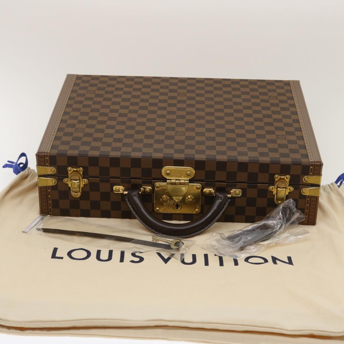 LOUIS VUITTON Damier Ebene President Trunk SPO N47500 LV Auth 29584SM