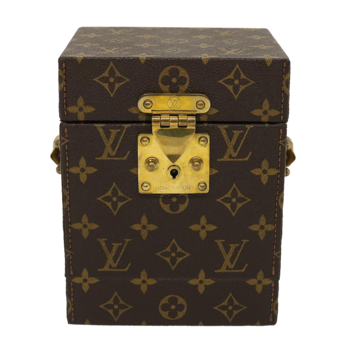 LOUIS VUITTON Monogram Coffret Winding Machine Accessory Case M48126 Auth 29828SM