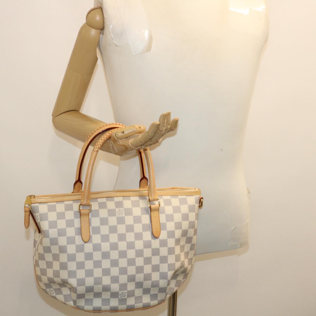 LOUIS VUITTON Damier Azur Riviera PM 2Way Tote Bag N48250 LV Auth 29879V