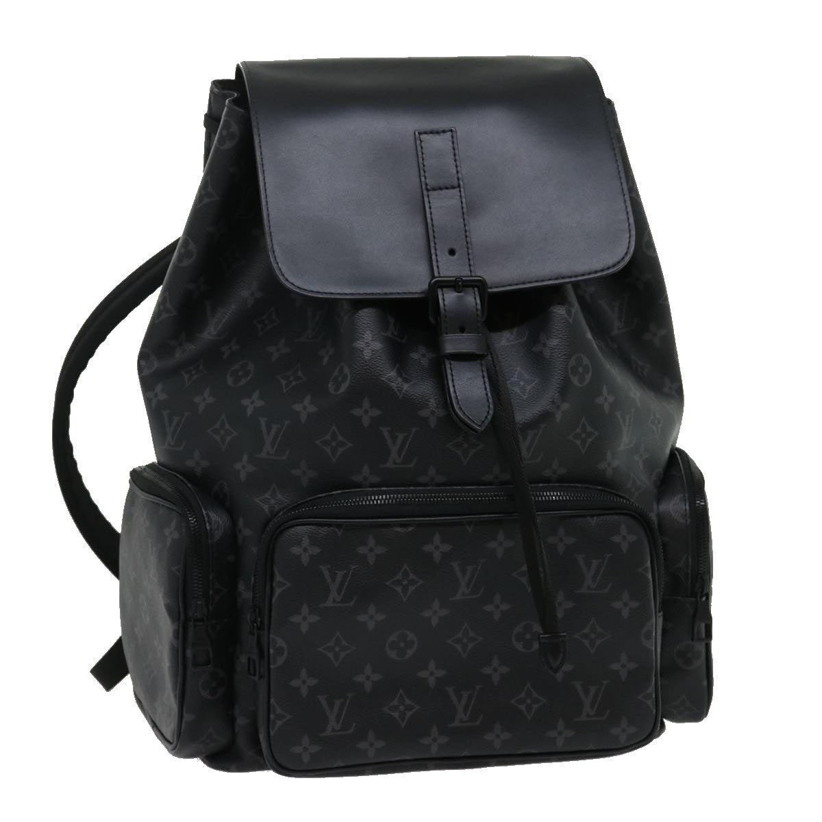 LOUIS VUITTON Monogram Eclipse Trio Backpack Backpack M45538 LV Auth 29886A