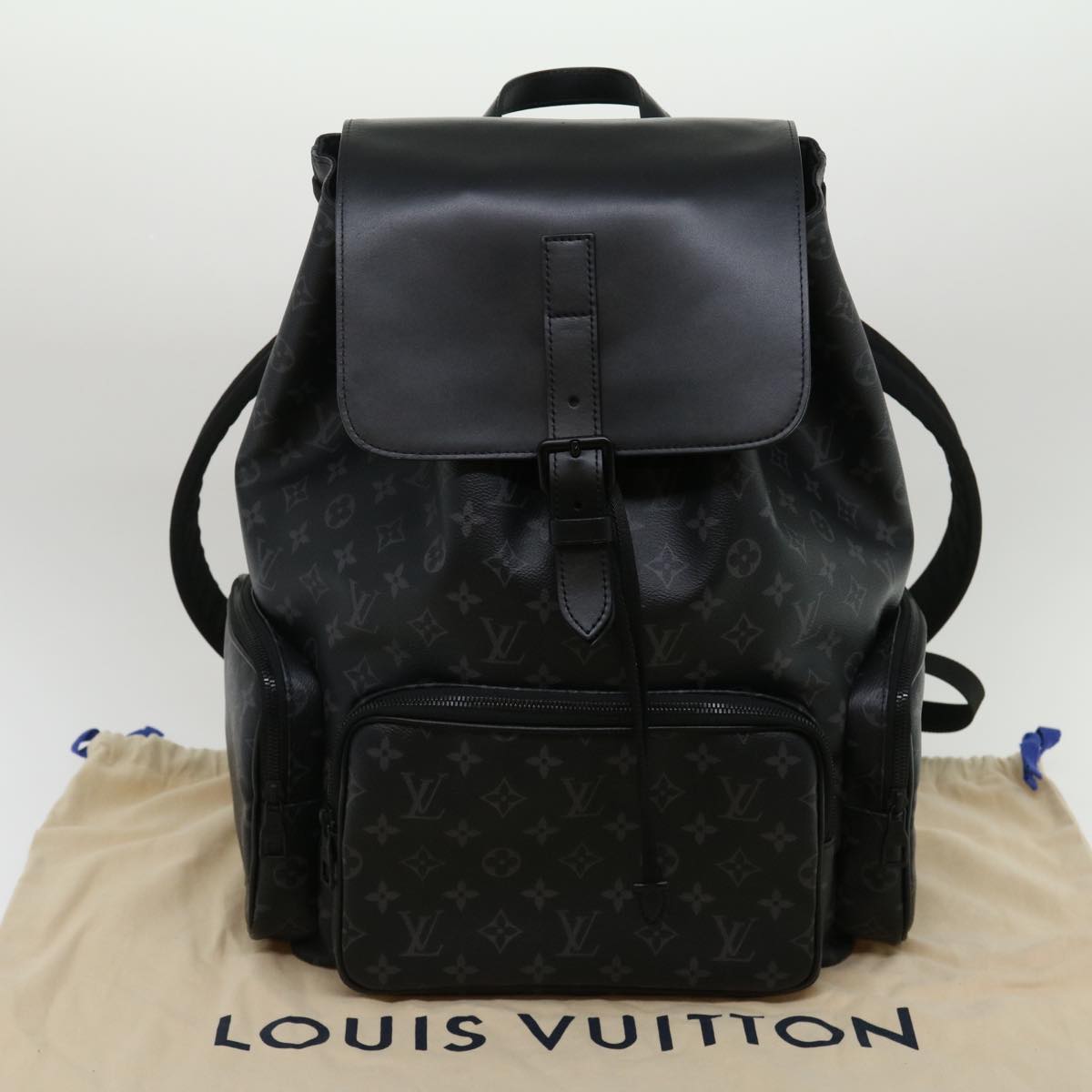 LOUIS VUITTON Monogram Eclipse Trio Backpack Backpack M45538 LV Auth 29886A