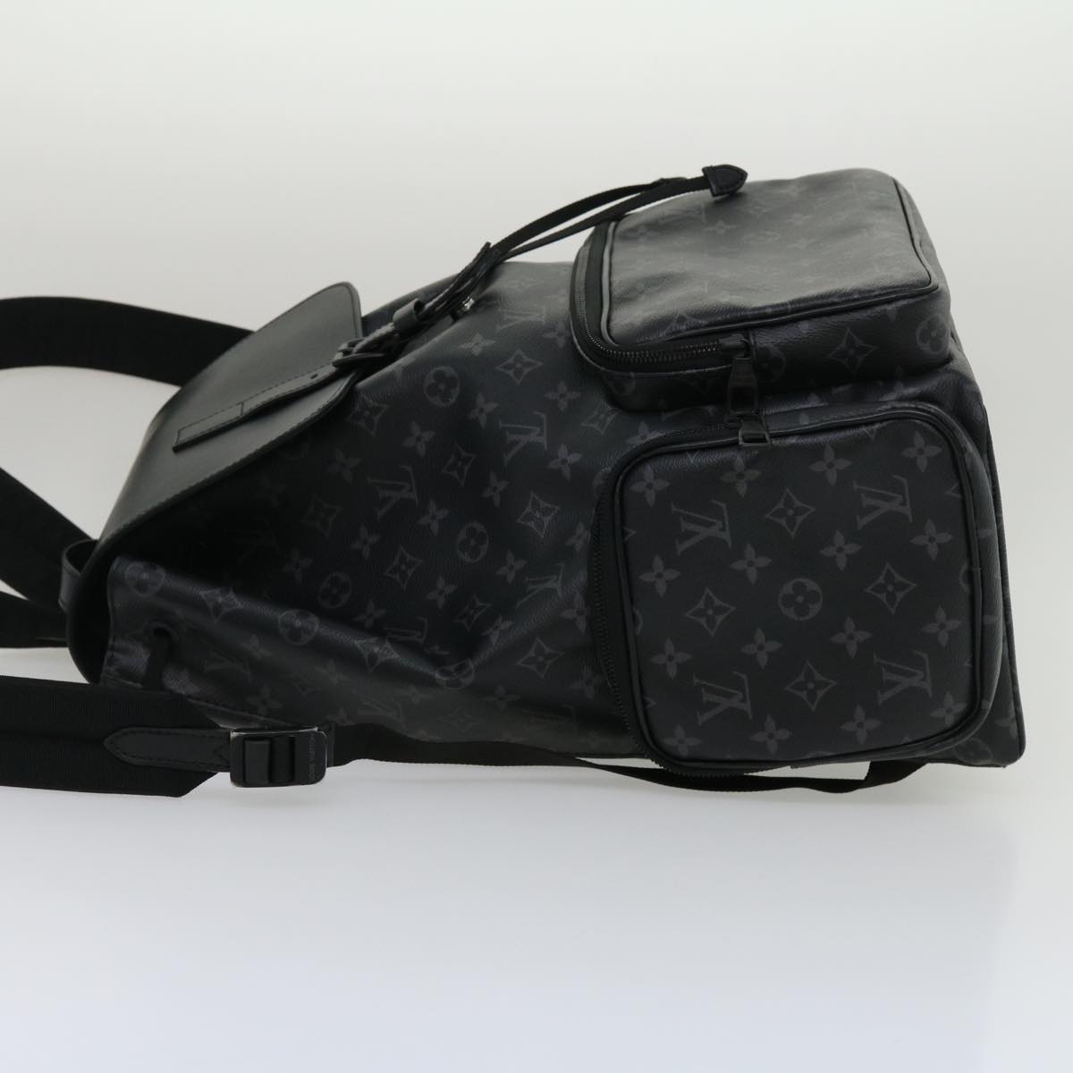 LOUIS VUITTON Monogram Eclipse Trio Backpack Backpack M45538 LV Auth 29886A