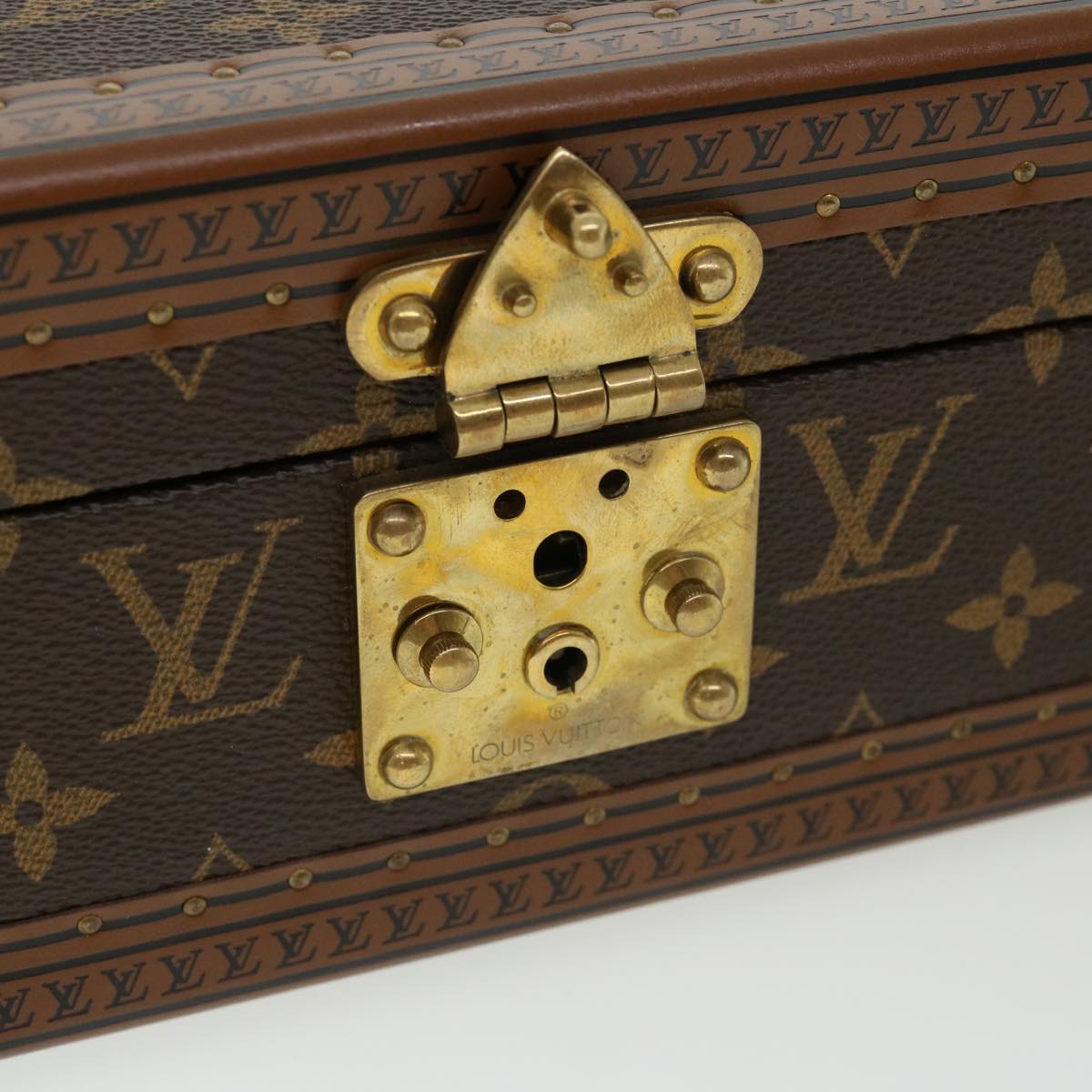 LOUIS VUITTON Monogram Coffret 8 Montor Trunk Watch case M20016 LV Auth 29887S