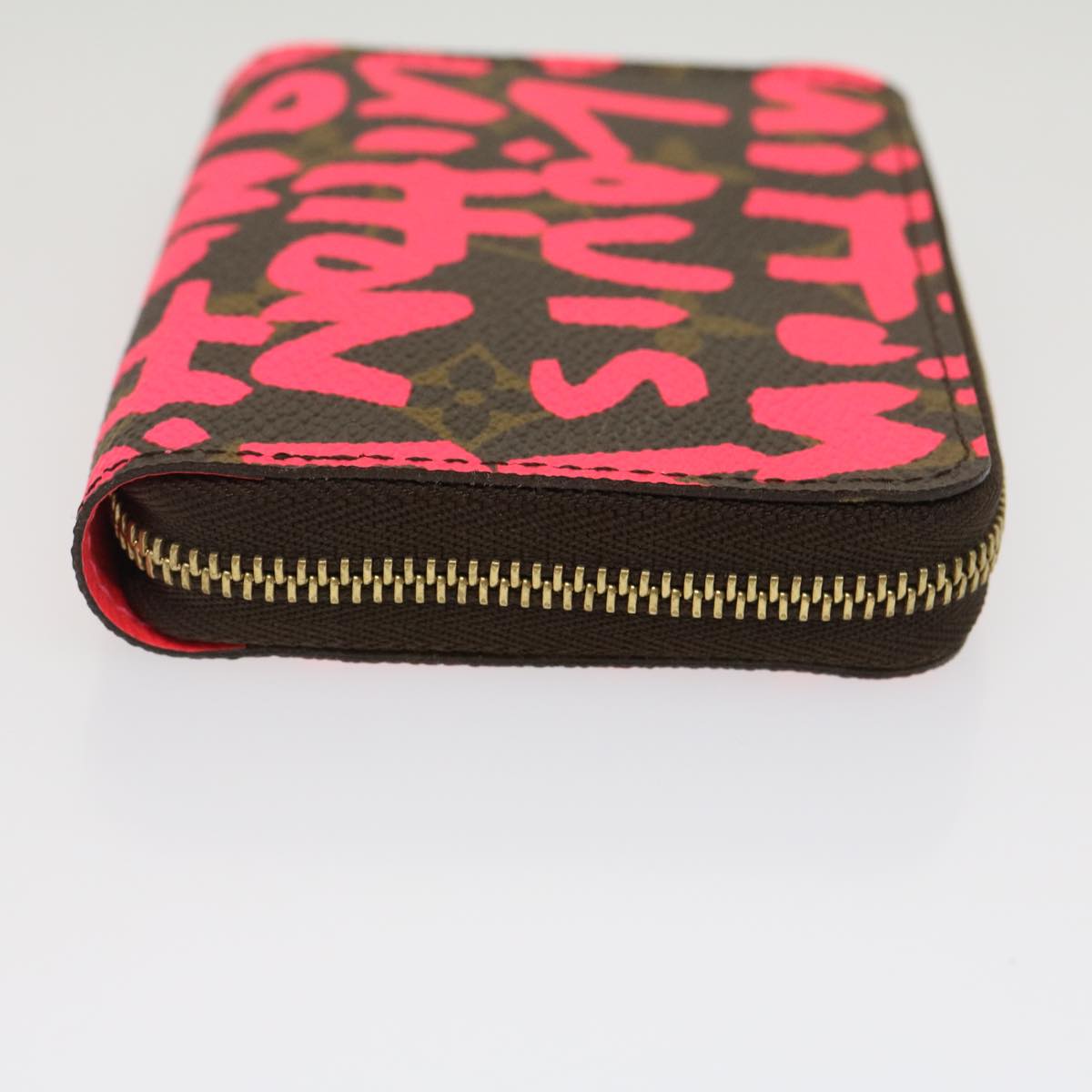 LOUIS VUITTON Monogram Graffiti Zippy Coin Purse Pink LV Auth 29930A