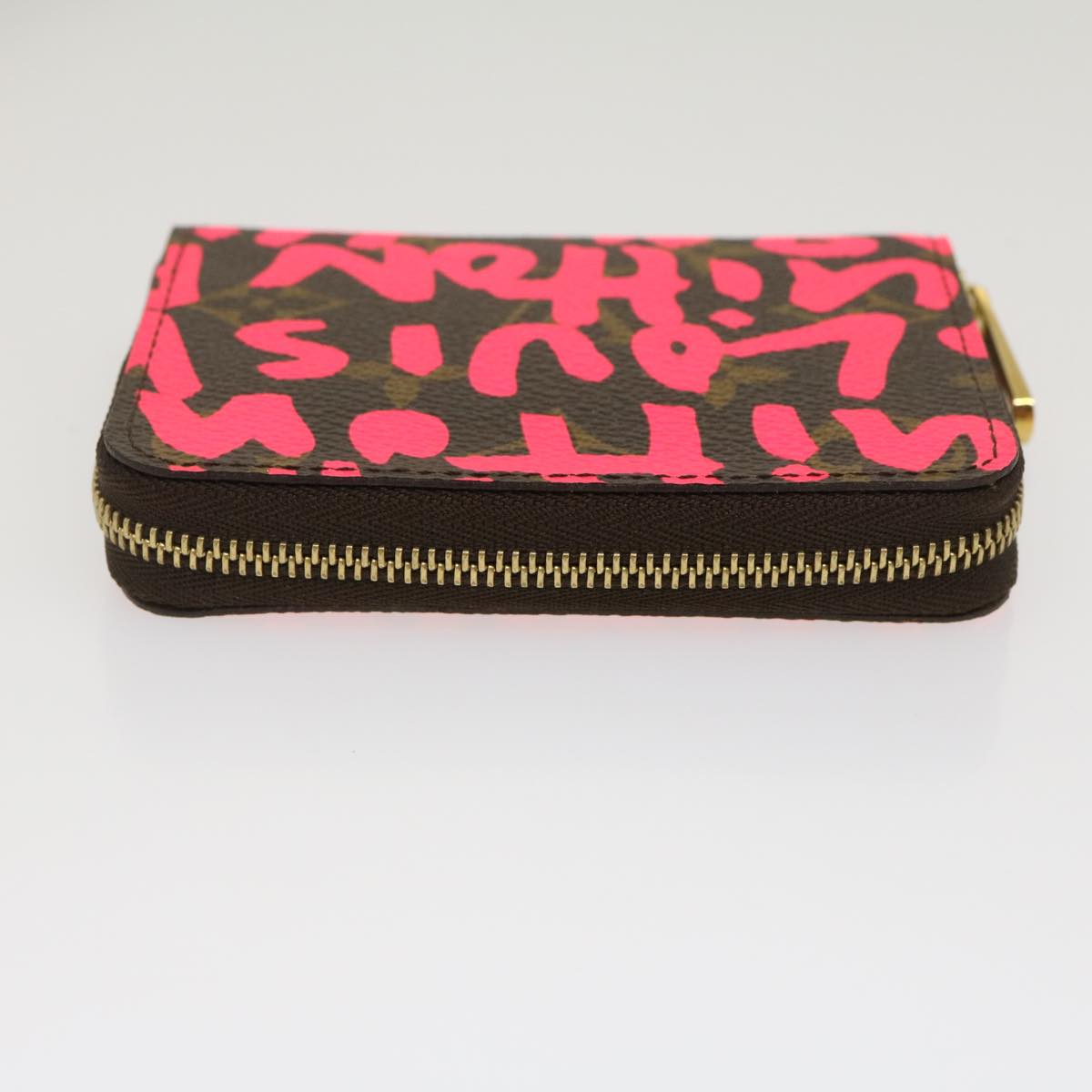 LOUIS VUITTON Monogram Graffiti Zippy Coin Purse Pink LV Auth 29930A