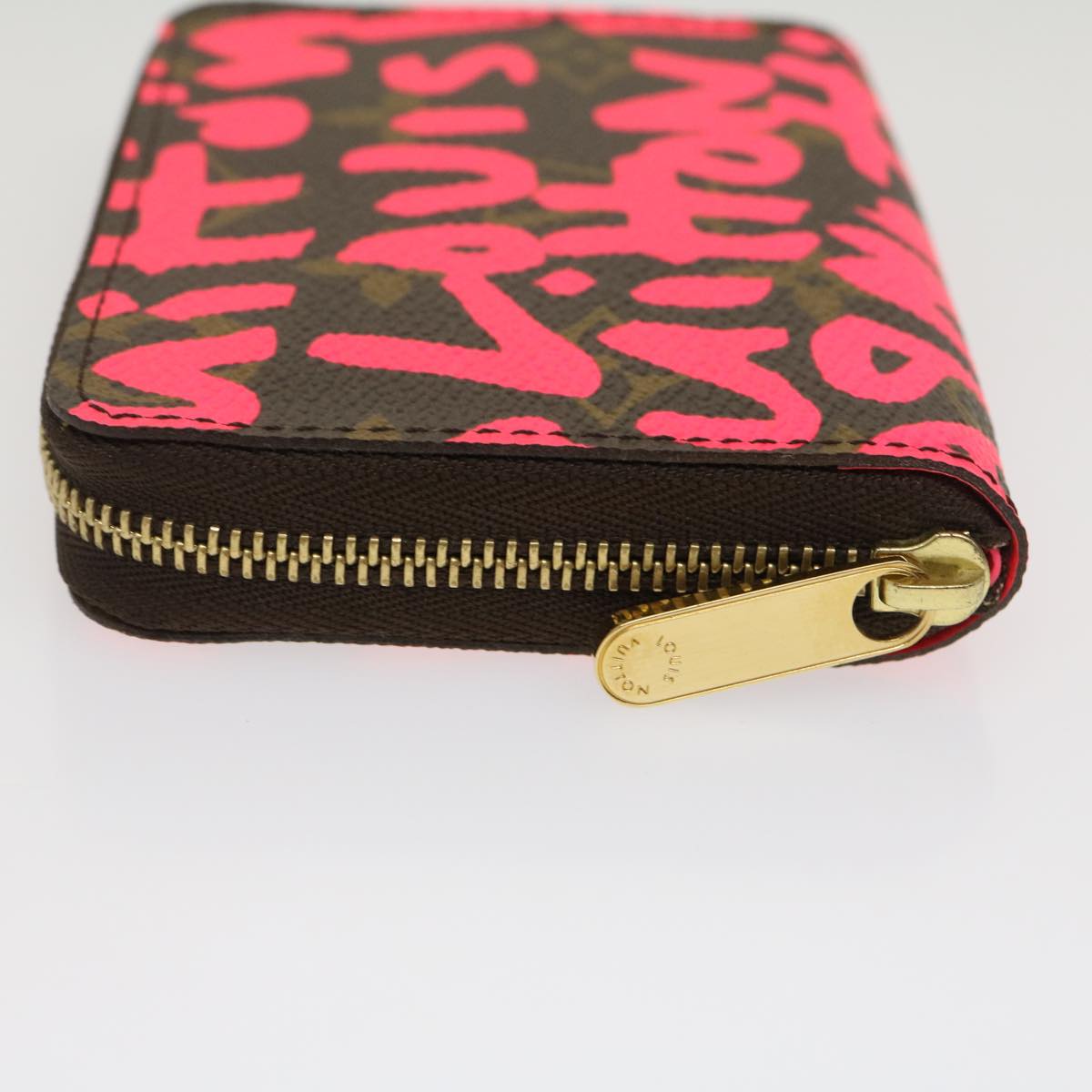 LOUIS VUITTON Monogram Graffiti Zippy Coin Purse Pink LV Auth 29930A