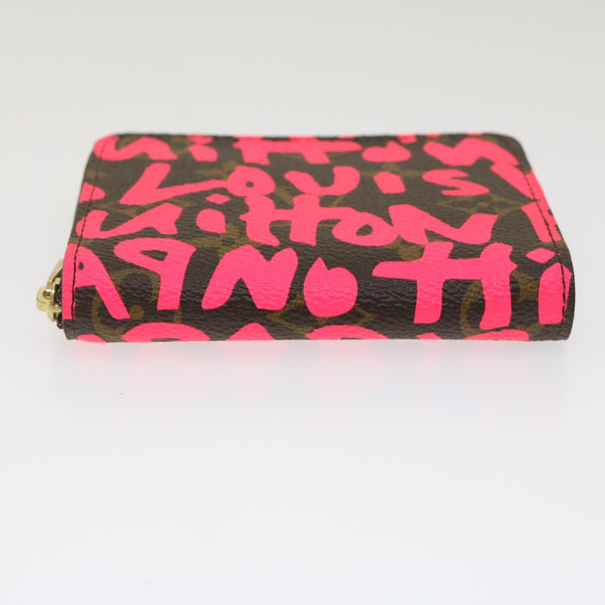 LOUIS VUITTON Monogram Graffiti Zippy Coin Purse Pink LV Auth 29930A