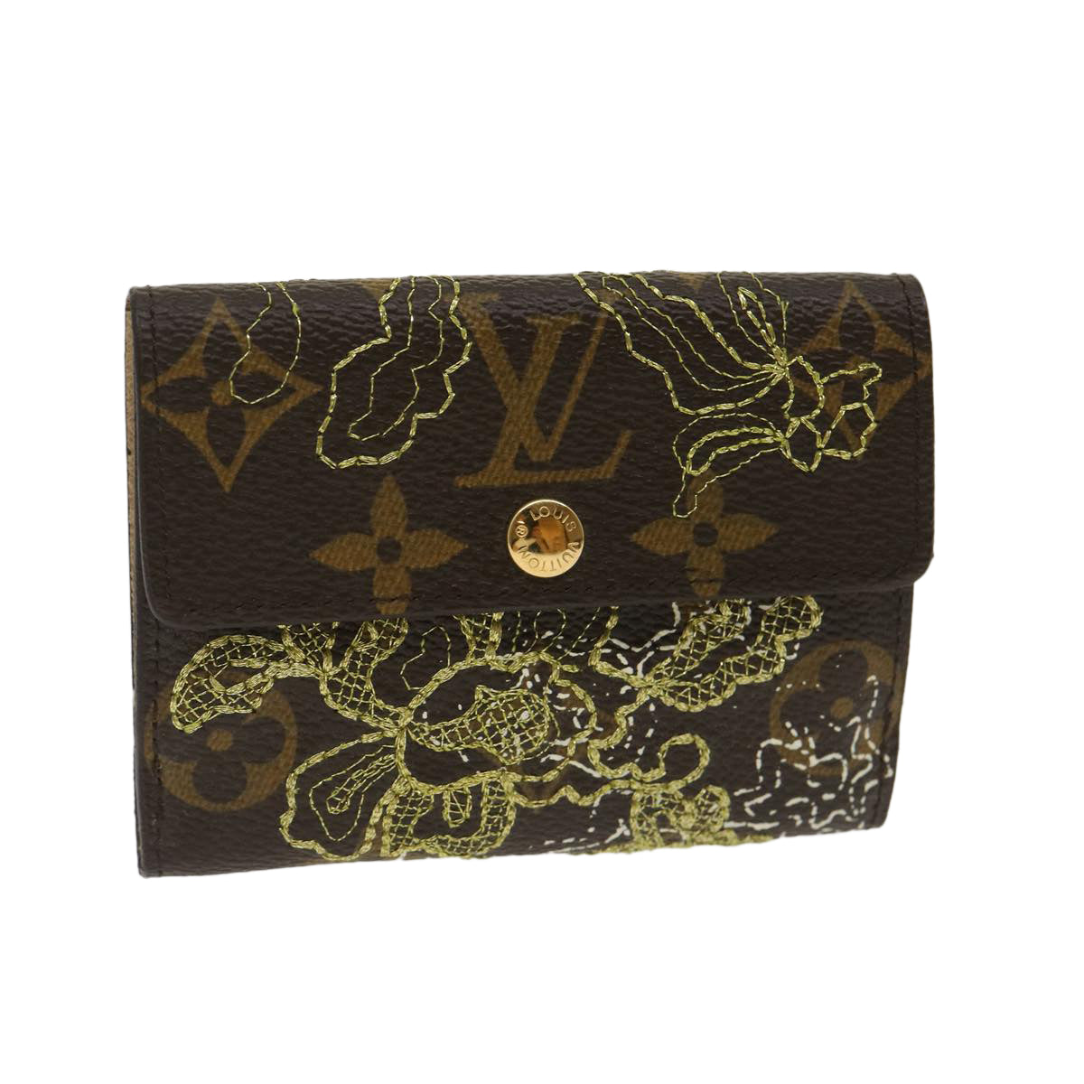 LOUIS VUITTON Monogram Dentelle Ludlow Wallet M95391 LV Auth 29934A