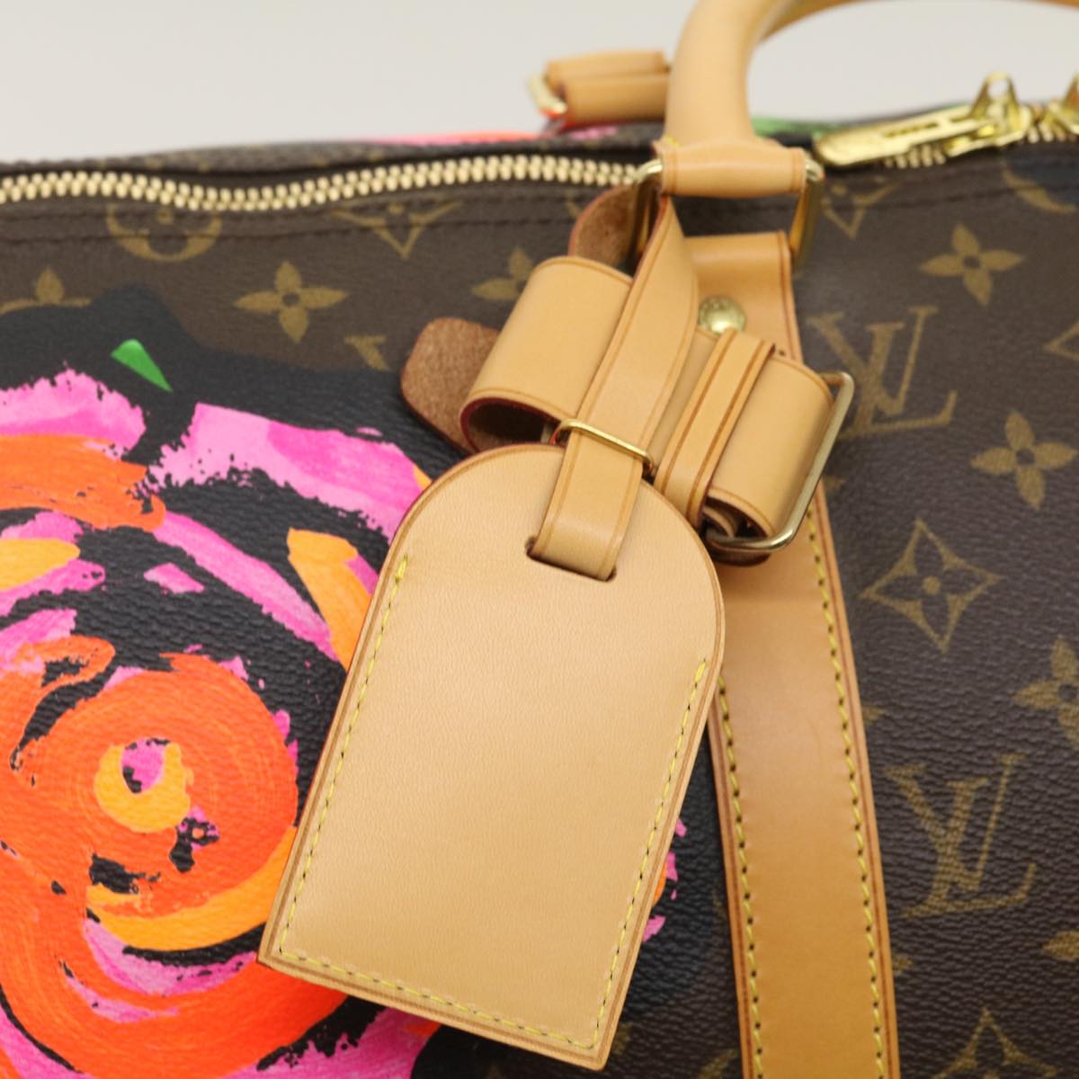 LOUIS VUITTON Monogram Rose Keepall 50 Boston Bag M48605 LV Auth 29944SV