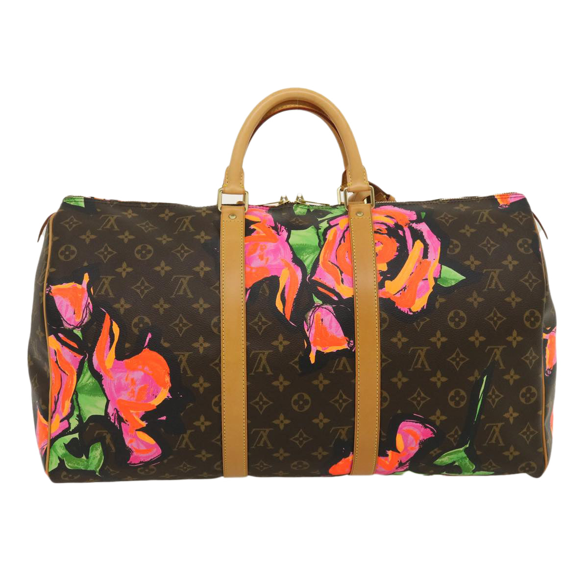 LOUIS VUITTON Monogram Rose Keepall 50 Boston Bag M48605 LV Auth 29944SV