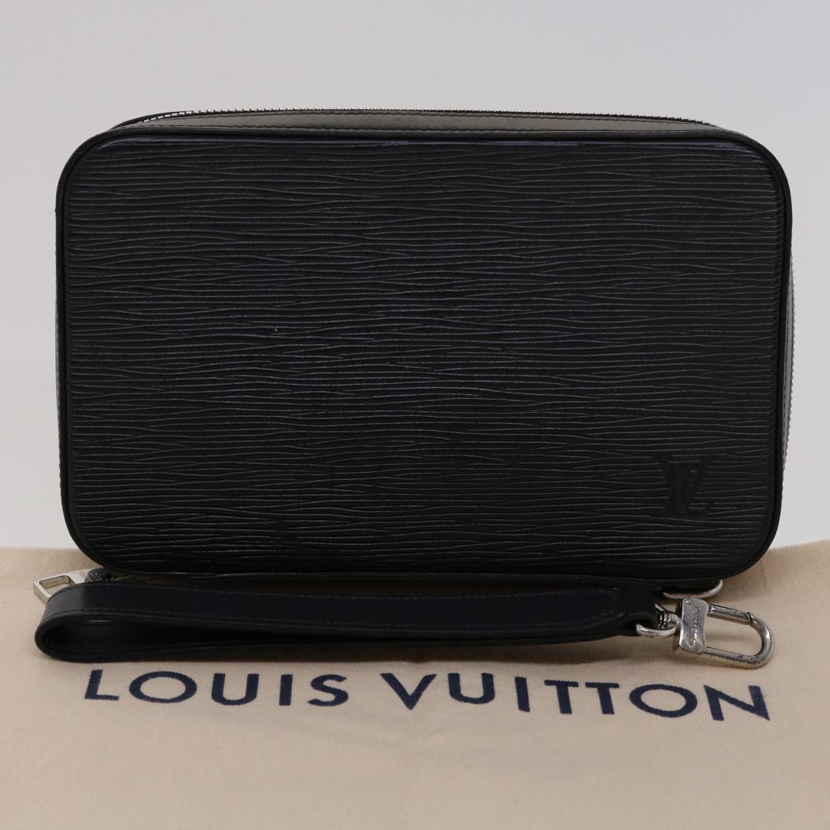 LOUIS VUITTON Epi Dandy Wallet Travel Case Black M64000 LV Auth 30084A