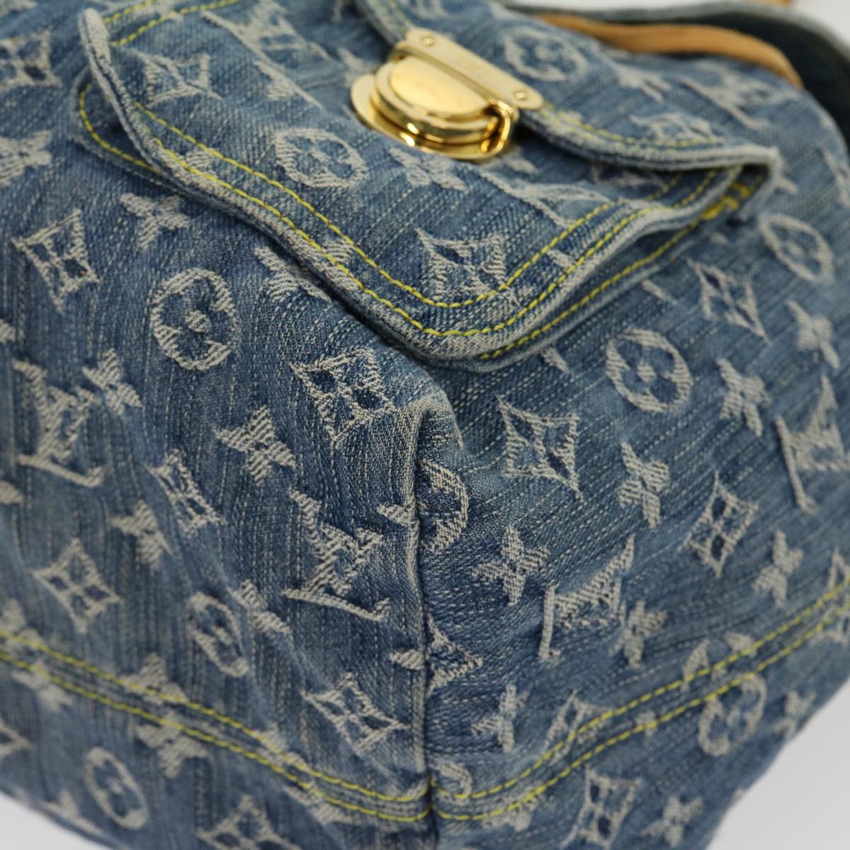 LOUIS VUITTON Monogram Denim Sac A Dos GM Backpack Blue M95056 LV Auth 30454A