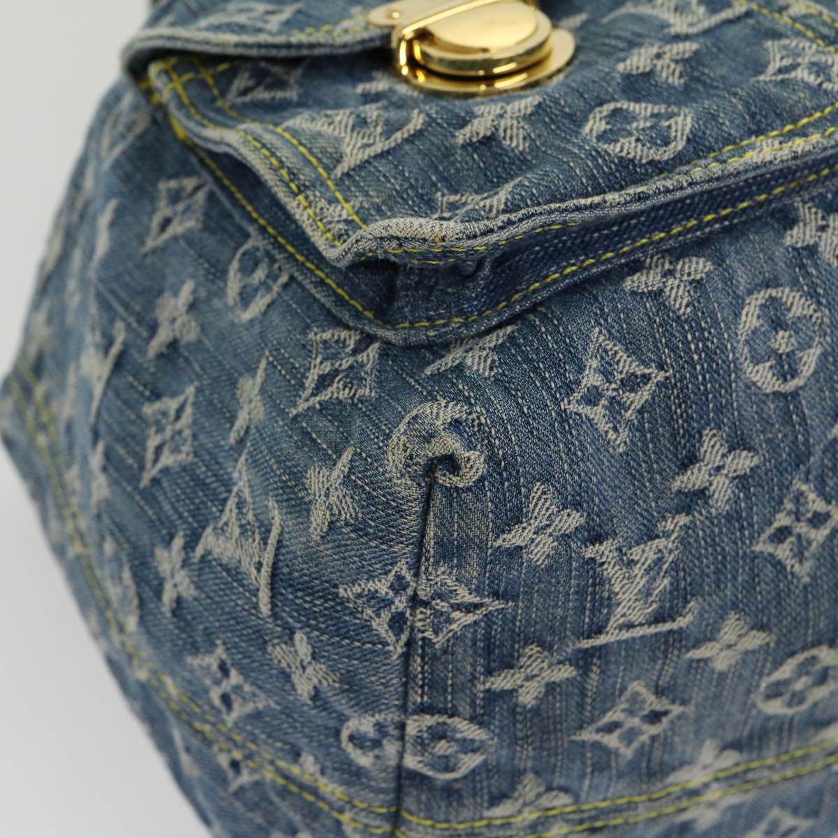 LOUIS VUITTON Monogram Denim Sac A Dos GM Backpack Blue M95056 LV Auth 30454A