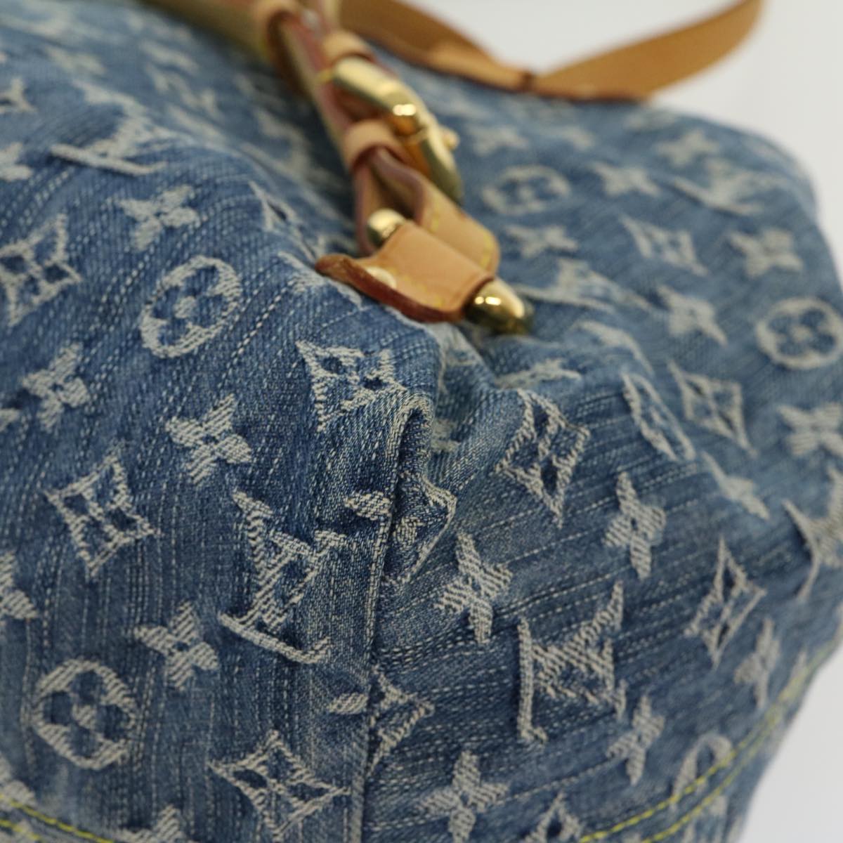 LOUIS VUITTON Monogram Denim Sac A Dos GM Backpack Blue M95056 LV Auth 30454A