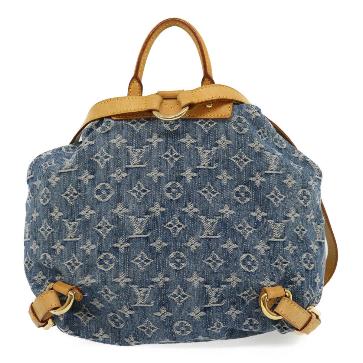 LOUIS VUITTON Monogram Denim Sac A Dos GM Backpack Blue M95056 LV Auth 30454A