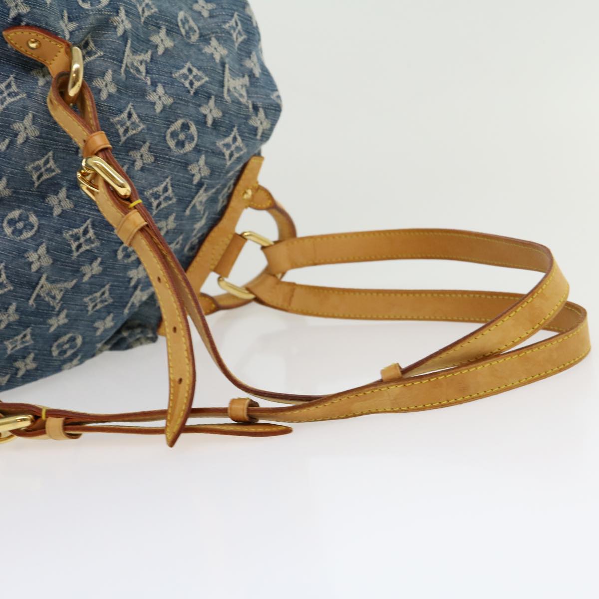 LOUIS VUITTON Monogram Denim Sac A Dos GM Backpack Blue M95056 LV Auth 30454A