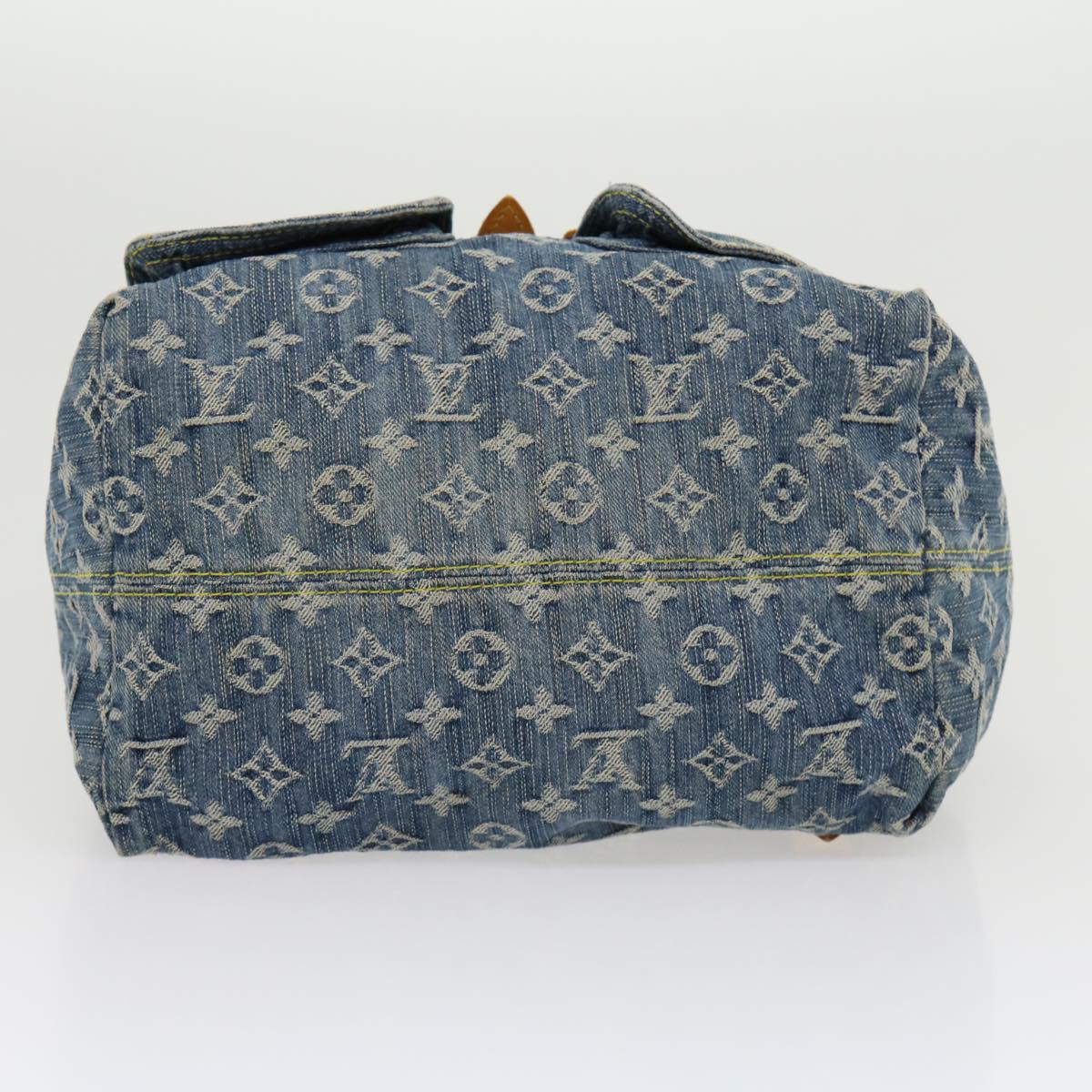 LOUIS VUITTON Monogram Denim Sac A Dos GM Backpack Blue M95056 LV Auth 30454A