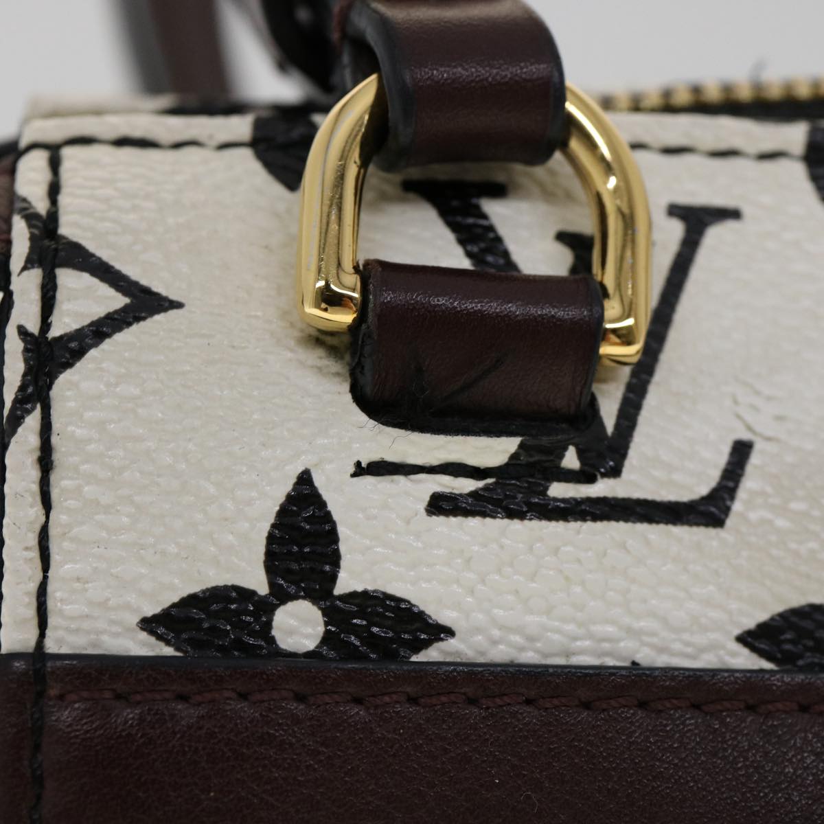 LOUIS VUITTON Monogram Speedy Amazon PM Shoulder Bag White M42210 Auth 30478SM