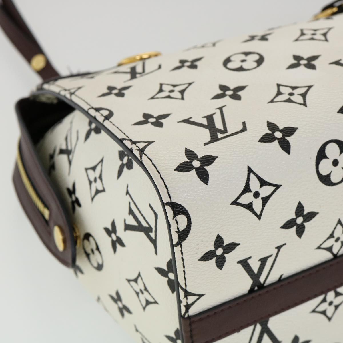 LOUIS VUITTON Monogram Speedy Amazon PM Shoulder Bag White M42210 Auth 30478SM