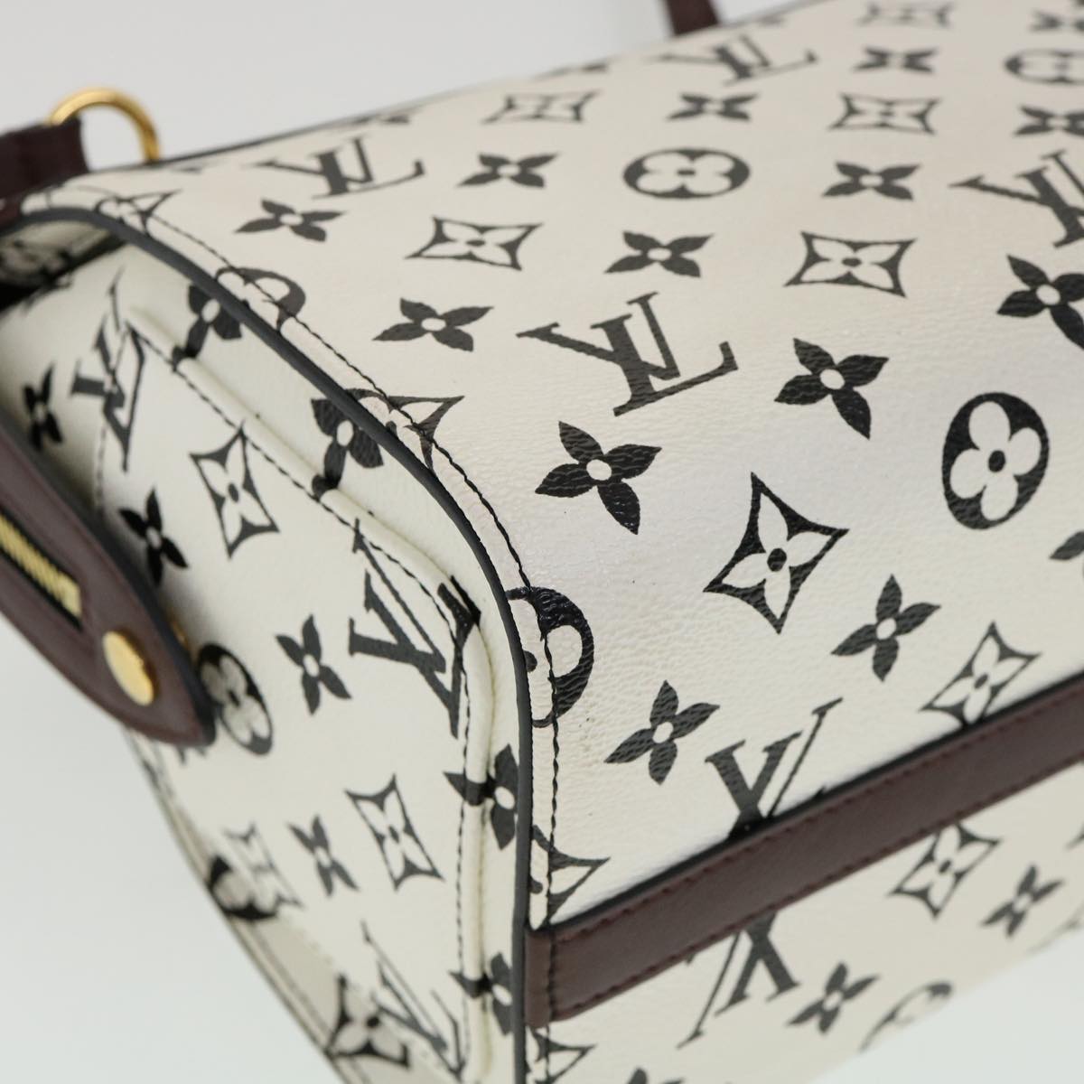 LOUIS VUITTON Monogram Speedy Amazon PM Shoulder Bag White M42210 Auth 30478SM