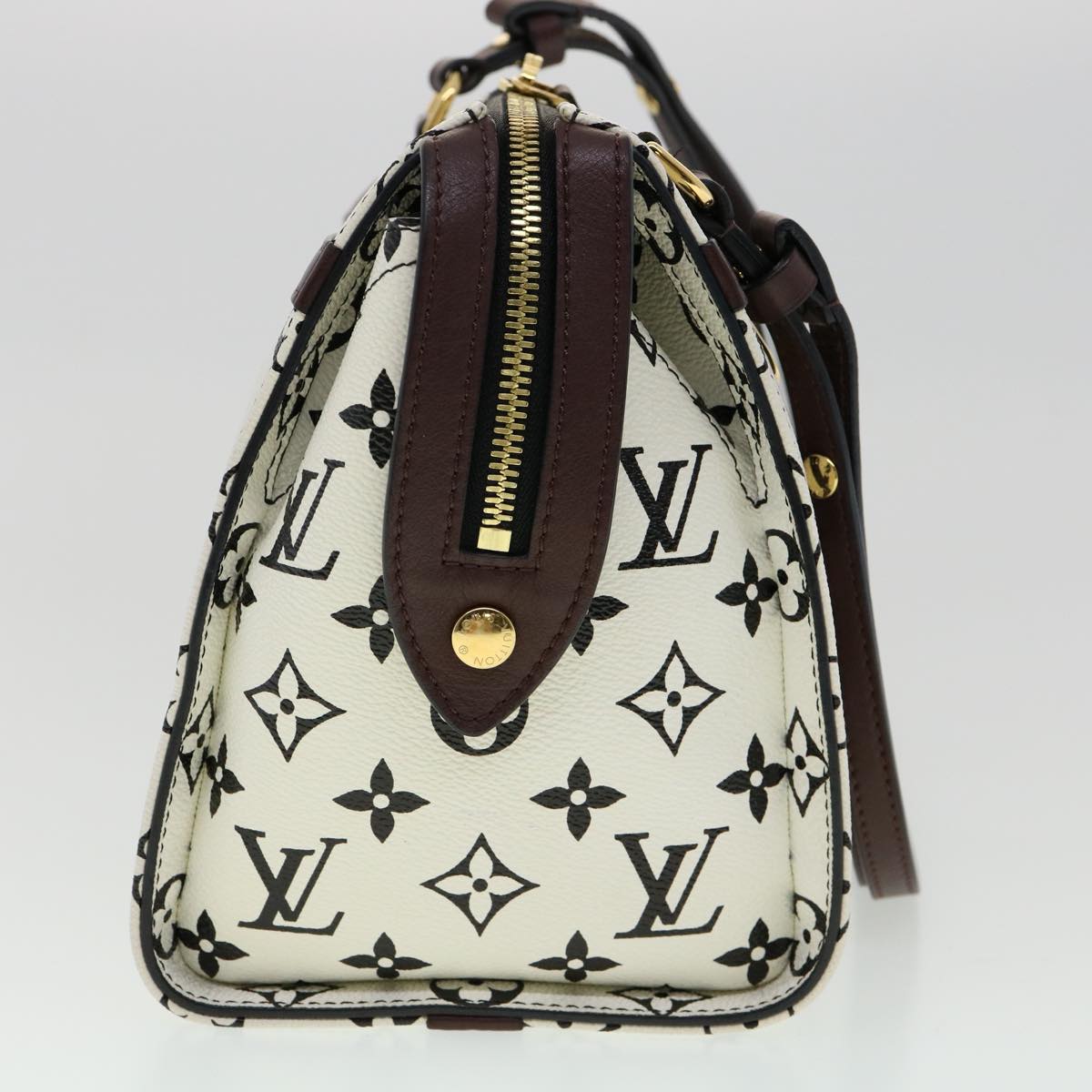 LOUIS VUITTON Monogram Speedy Amazon PM Shoulder Bag White M42210 Auth 30478SM