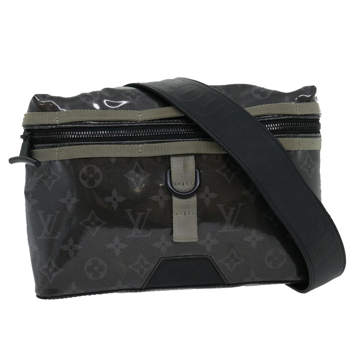 LOUIS VUITTON Eclipse Glaze Messenger PM Shoulder Bag Gray M52218 LV Auth 30549SAV