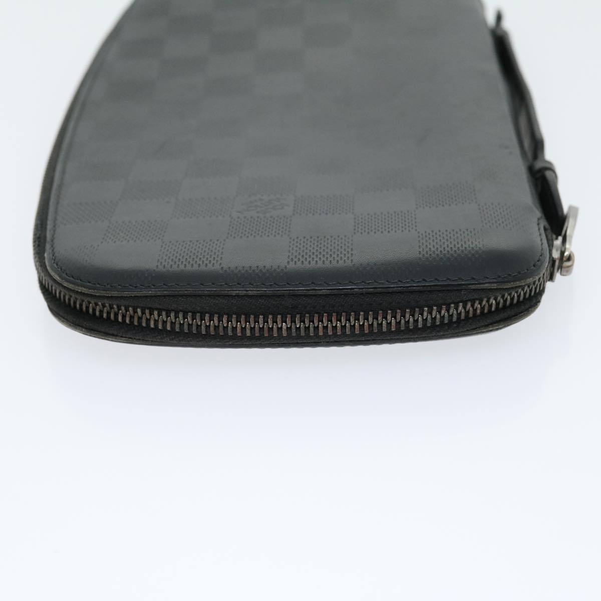 LOUIS VUITTON Damier Infini Atoll Travel Case Black N41380 LV Auth 30675