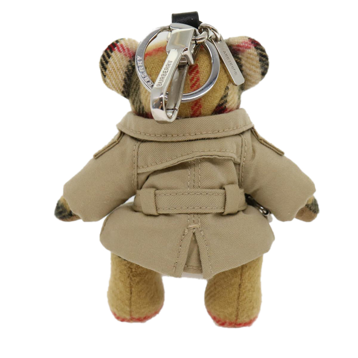 BURBERRY Nova Check Thomas Bear Key Holder Beige Auth 30905A