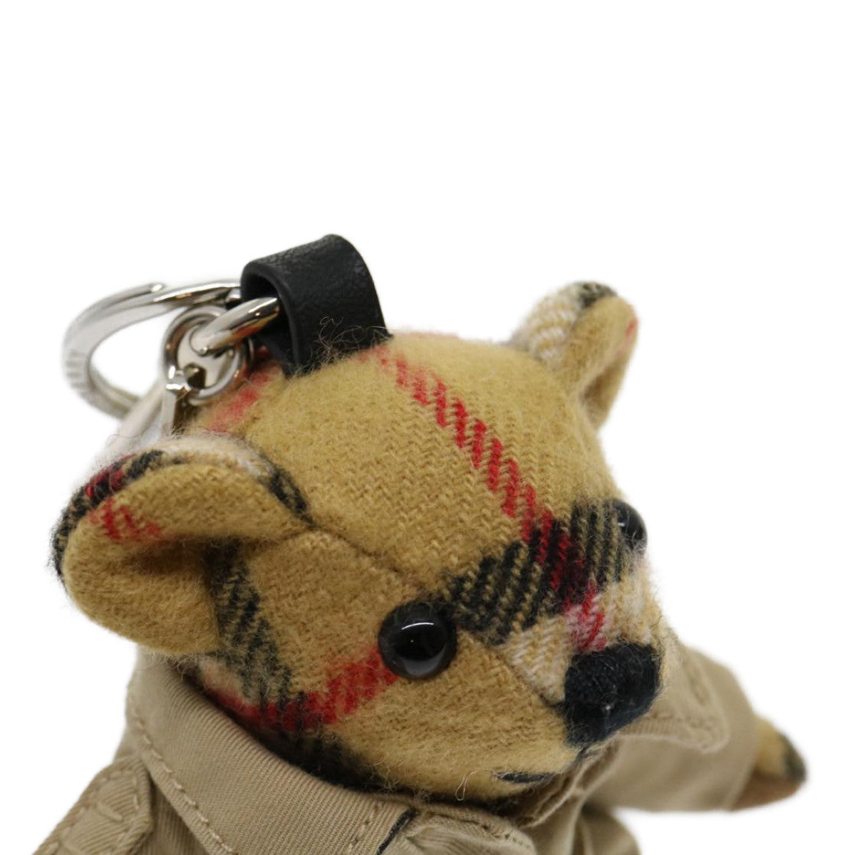 BURBERRY Nova Check Thomas Bear Key Holder Beige Auth 30905A