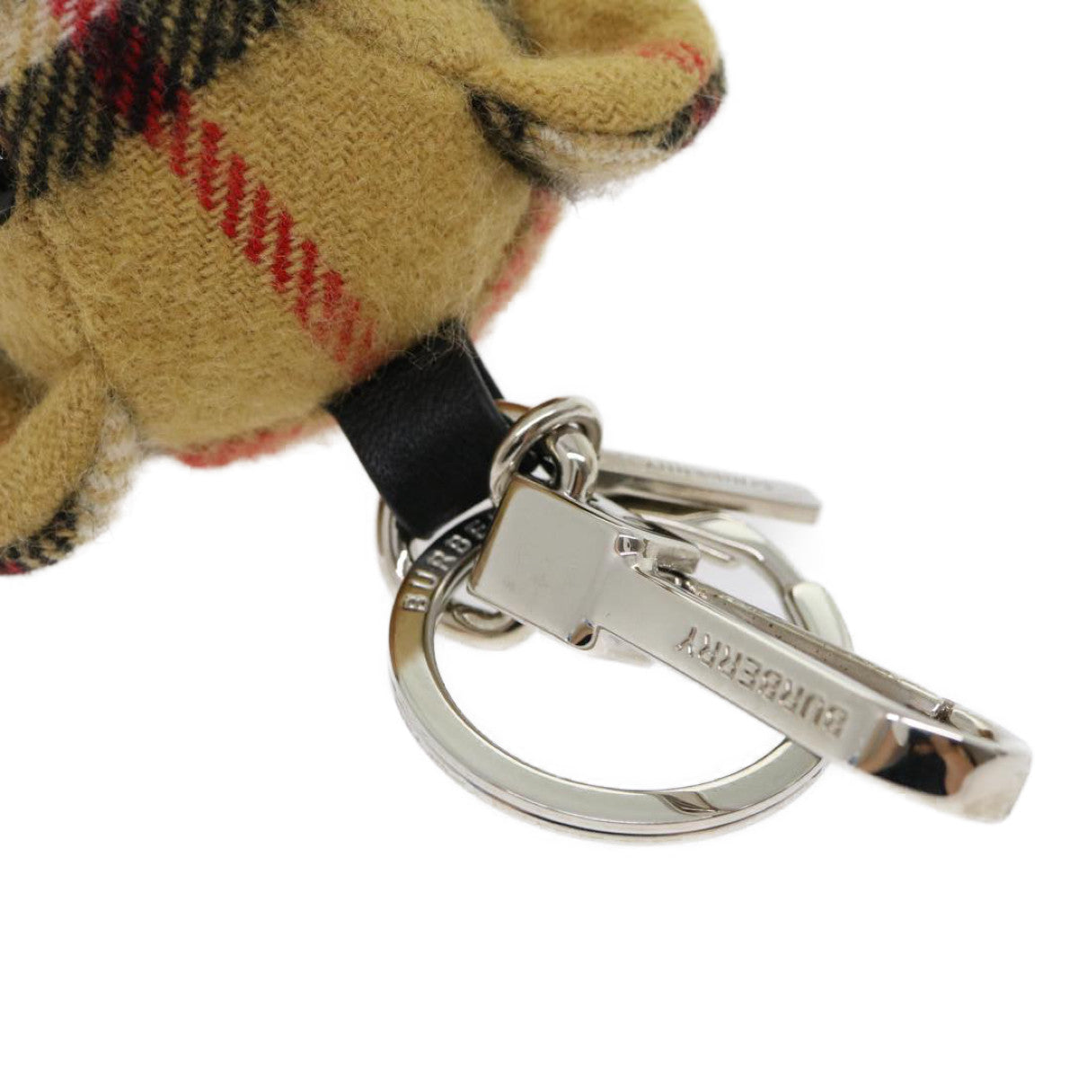 BURBERRY Nova Check Thomas Bear Key Holder Beige Auth 30905A