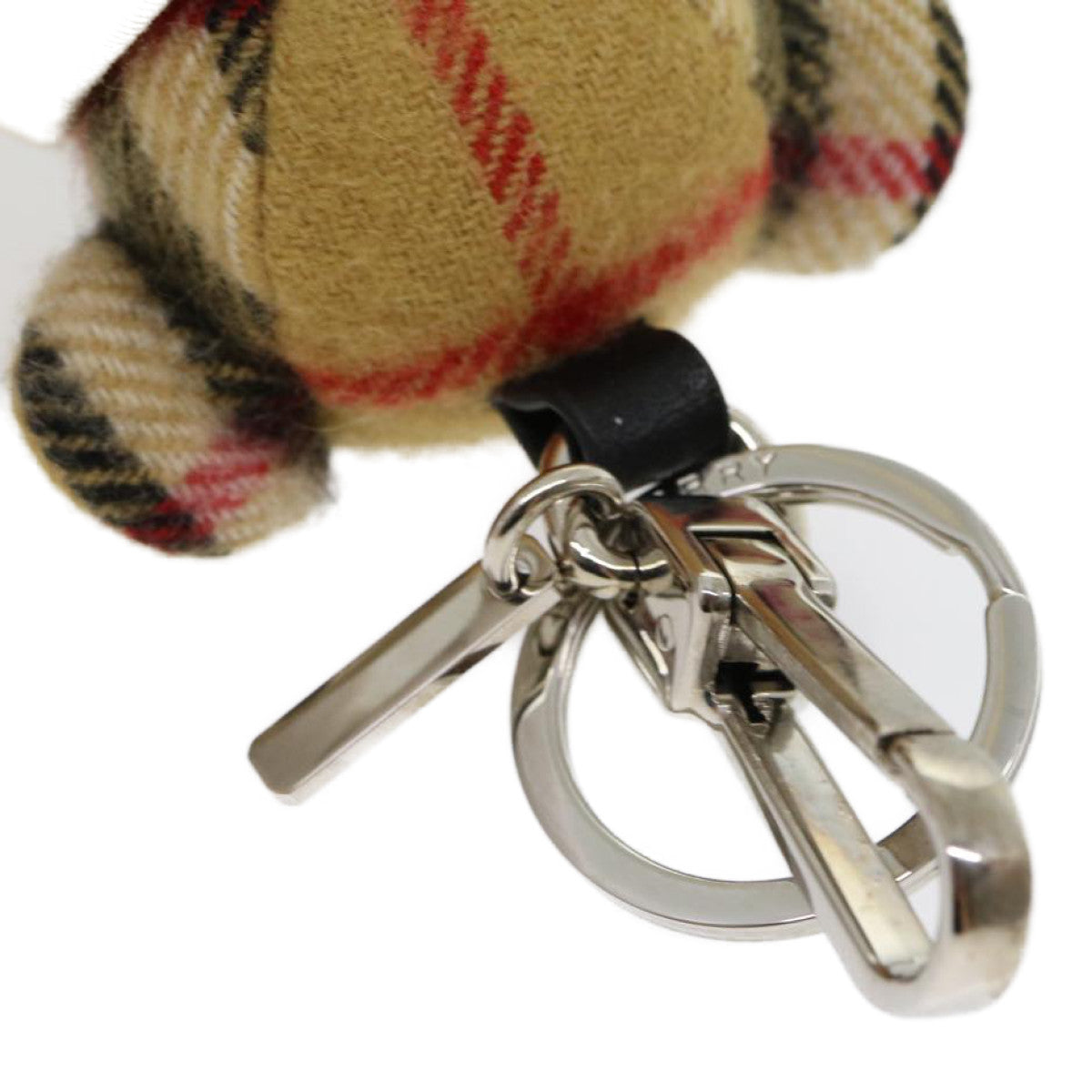 BURBERRY Nova Check Thomas Bear Key Holder Beige Auth 30905A