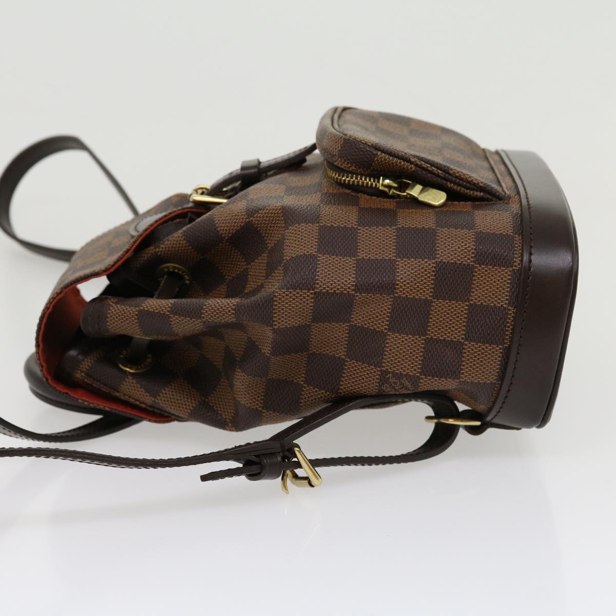 LOUIS VUITTON Damier Ebene Montsouris PM Backpack Auth 31178A