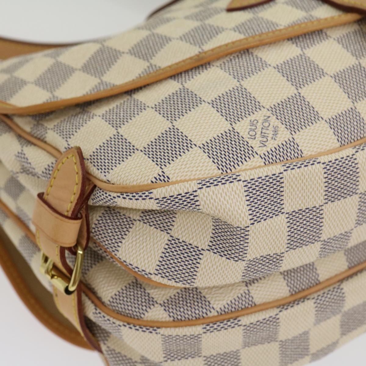 LOUIS VUITTON Damier Azur Canvas Saumur 30 Shoulder Bag N48202 LV Auth 31179SAV