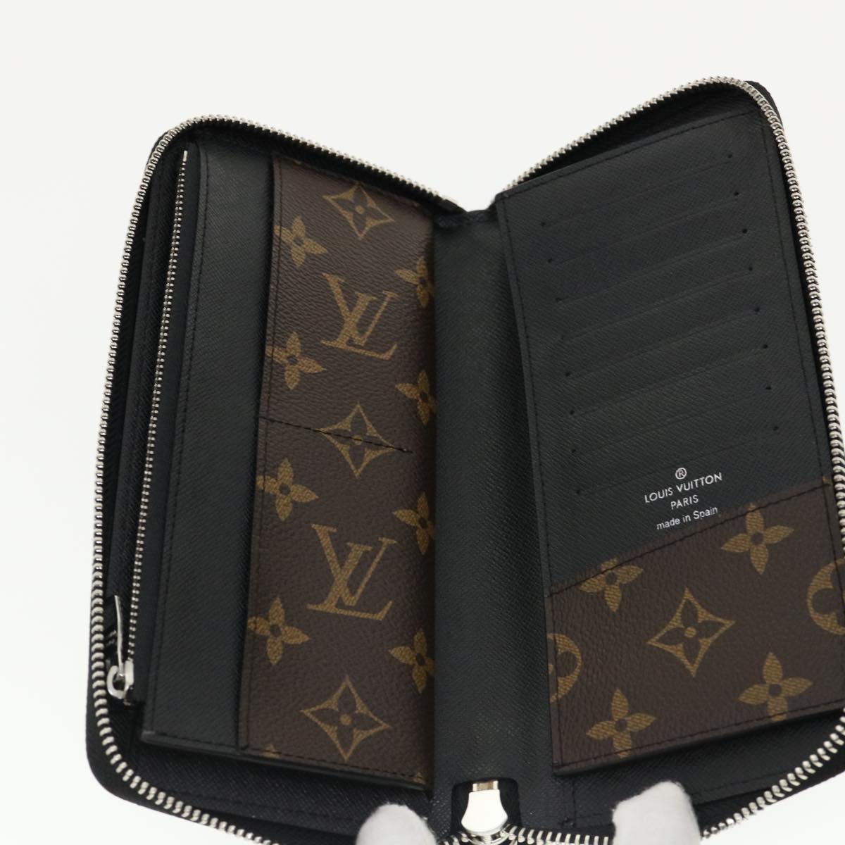 LOUIS VUITTON Monogram Macassar Portefeuille Thanon Long Wallet M93800 LV 31715A