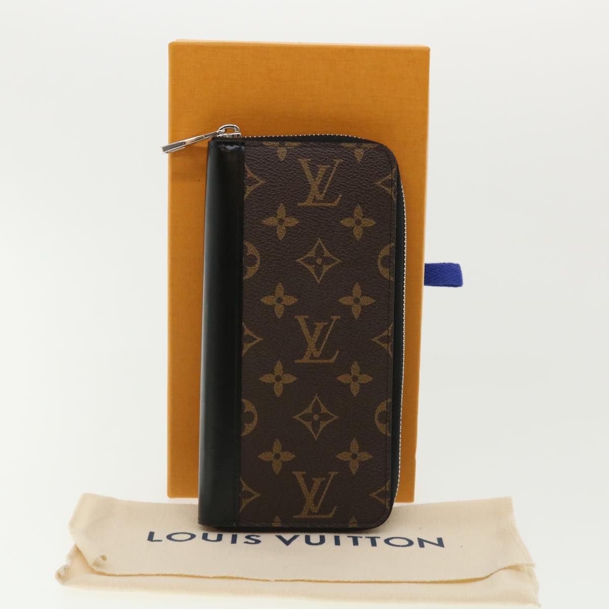 LOUIS VUITTON Monogram Macassar Portefeuille Thanon Long Wallet M93800 LV 31715A