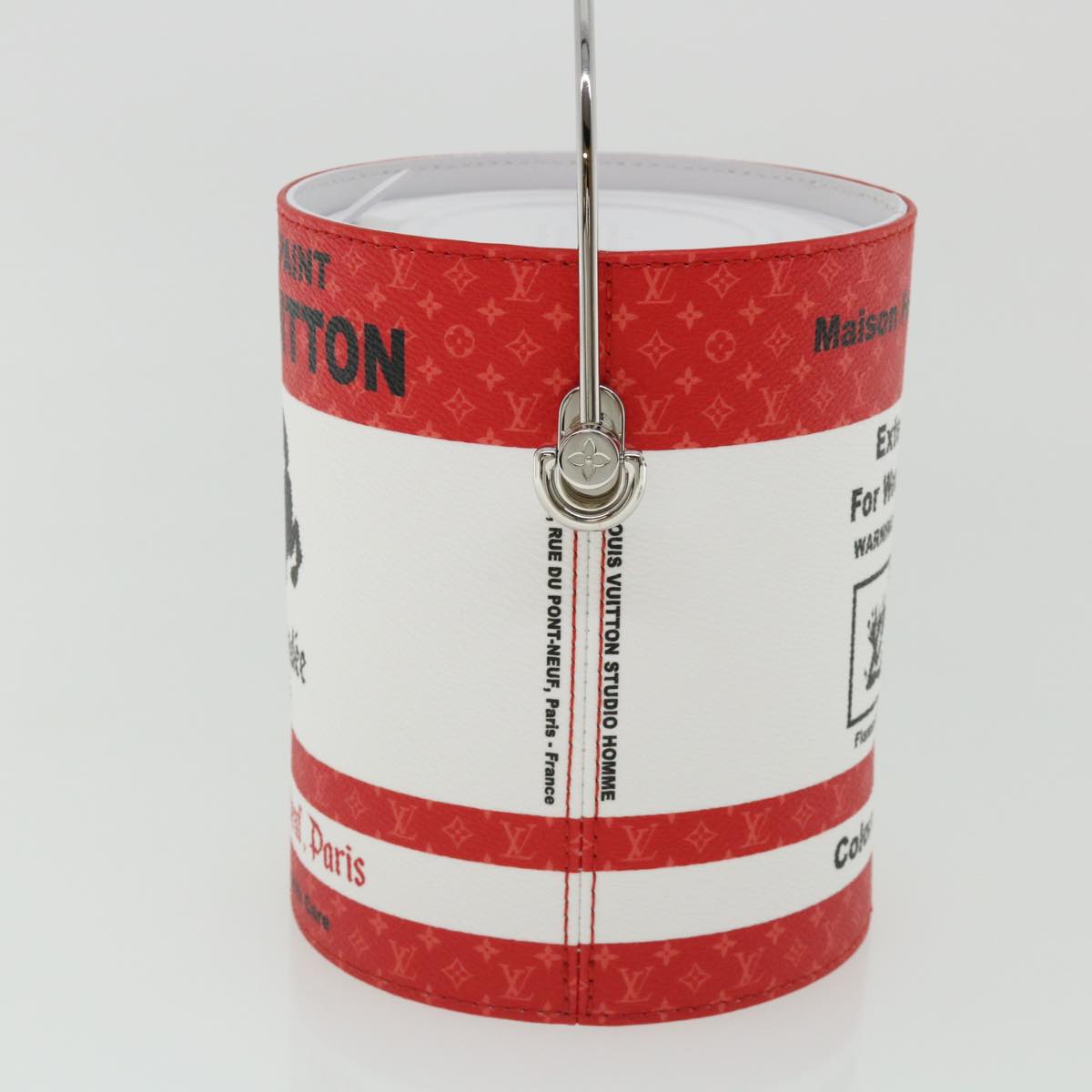 LOUIS VUITTON LV繝ｻpainted can Shoulder Bag Red M81595 LV Auth 31817S
