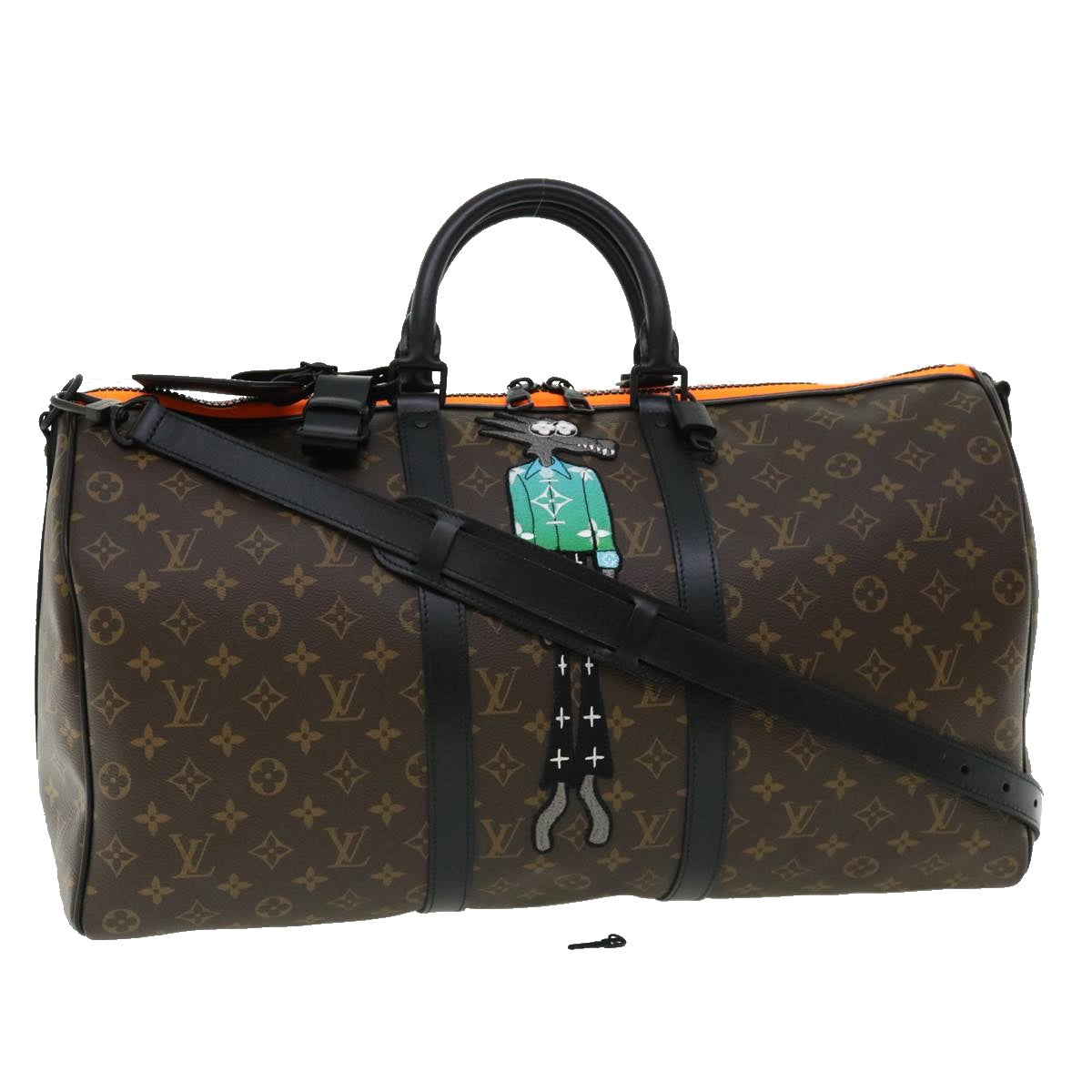 LOUIS VUITTON Cartoon Virgil Keepall Bandouliere50 Boston Bag M45616 Auth 31893SM