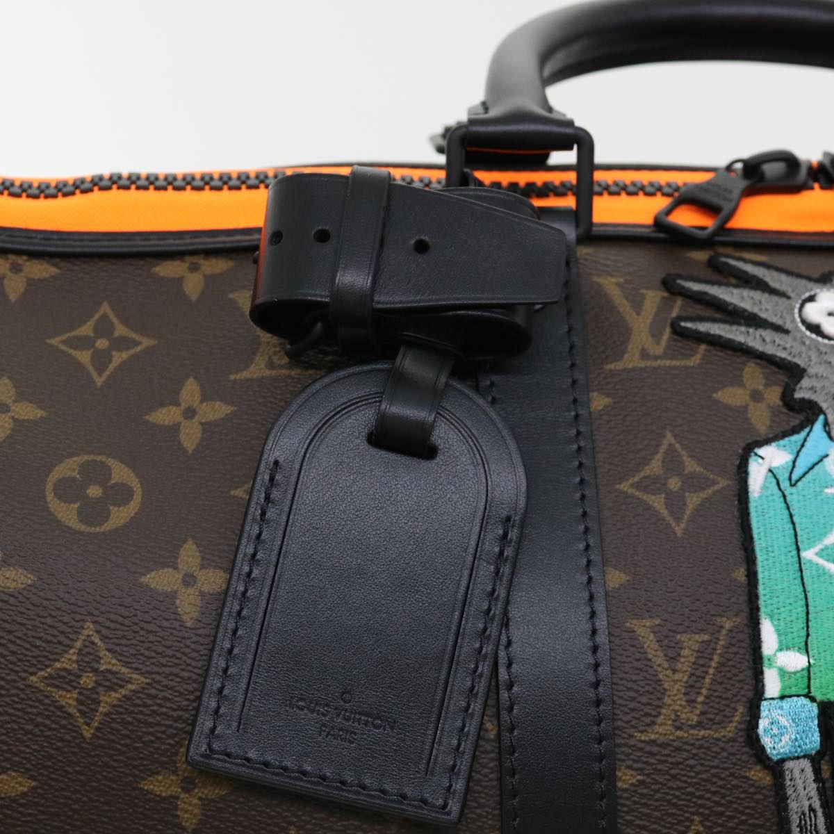 LOUIS VUITTON Cartoon Virgil Keepall Bandouliere50 Boston Bag M45616 Auth 31893SM