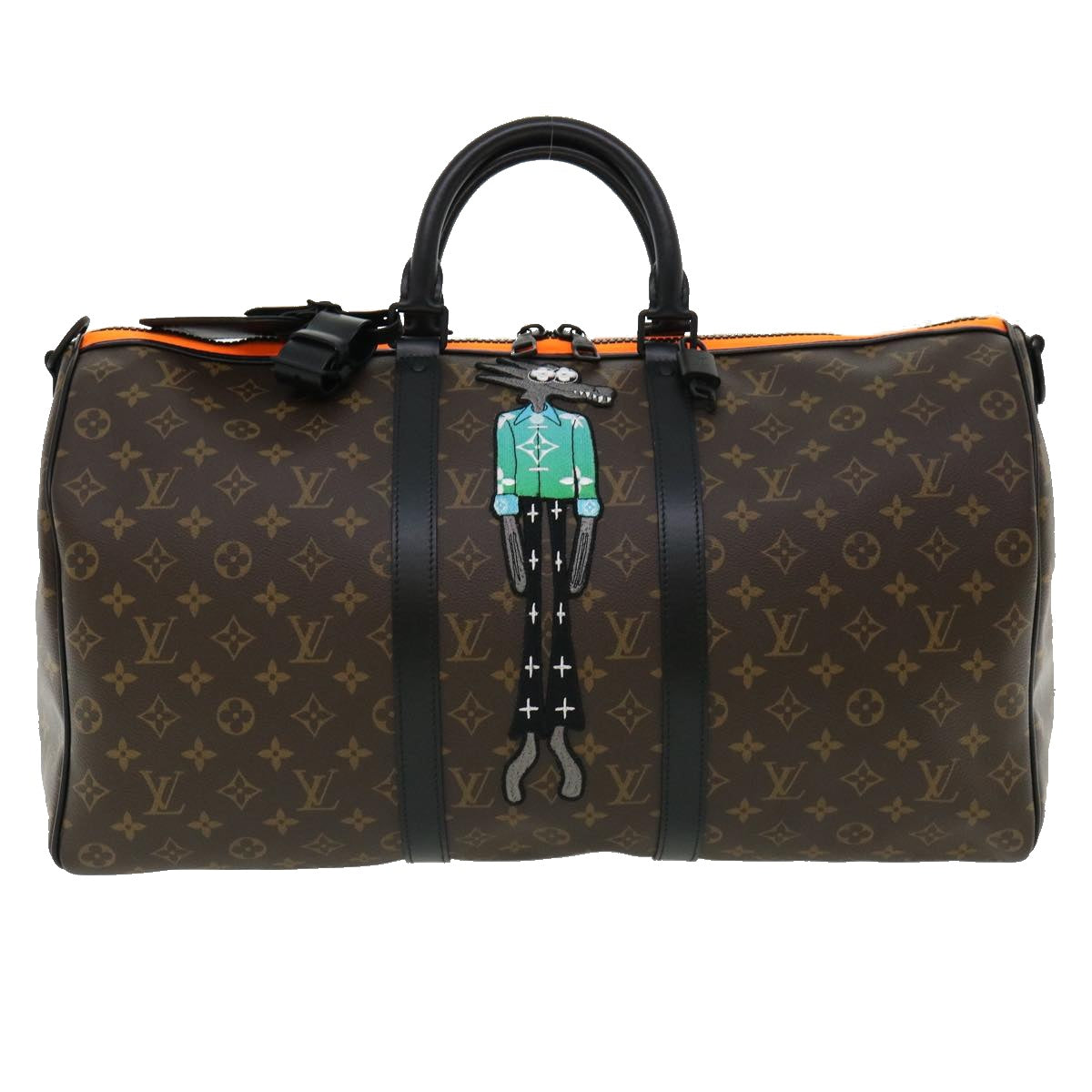 LOUIS VUITTON Cartoon Virgil Keepall Bandouliere50 Boston Bag M45616 Auth 31893SM