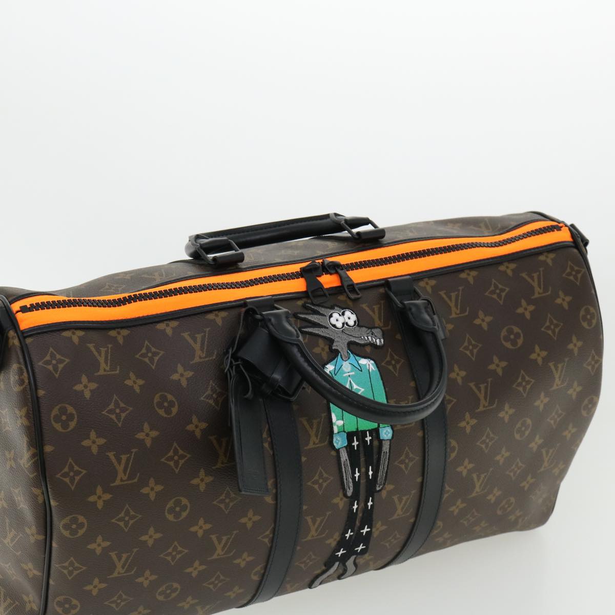 LOUIS VUITTON Cartoon Virgil Keepall Bandouliere50 Boston Bag M45616 Auth 31893SM