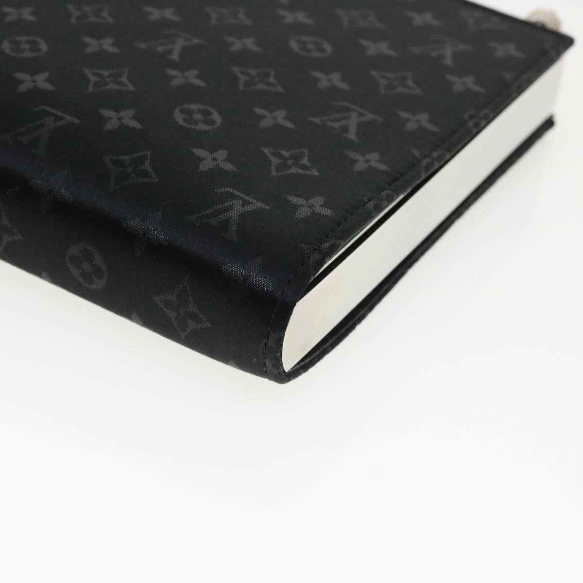 LOUIS VUITTON Monogram Satin Ange MM Hand Bag Black M92101 LV Auth 31990AV